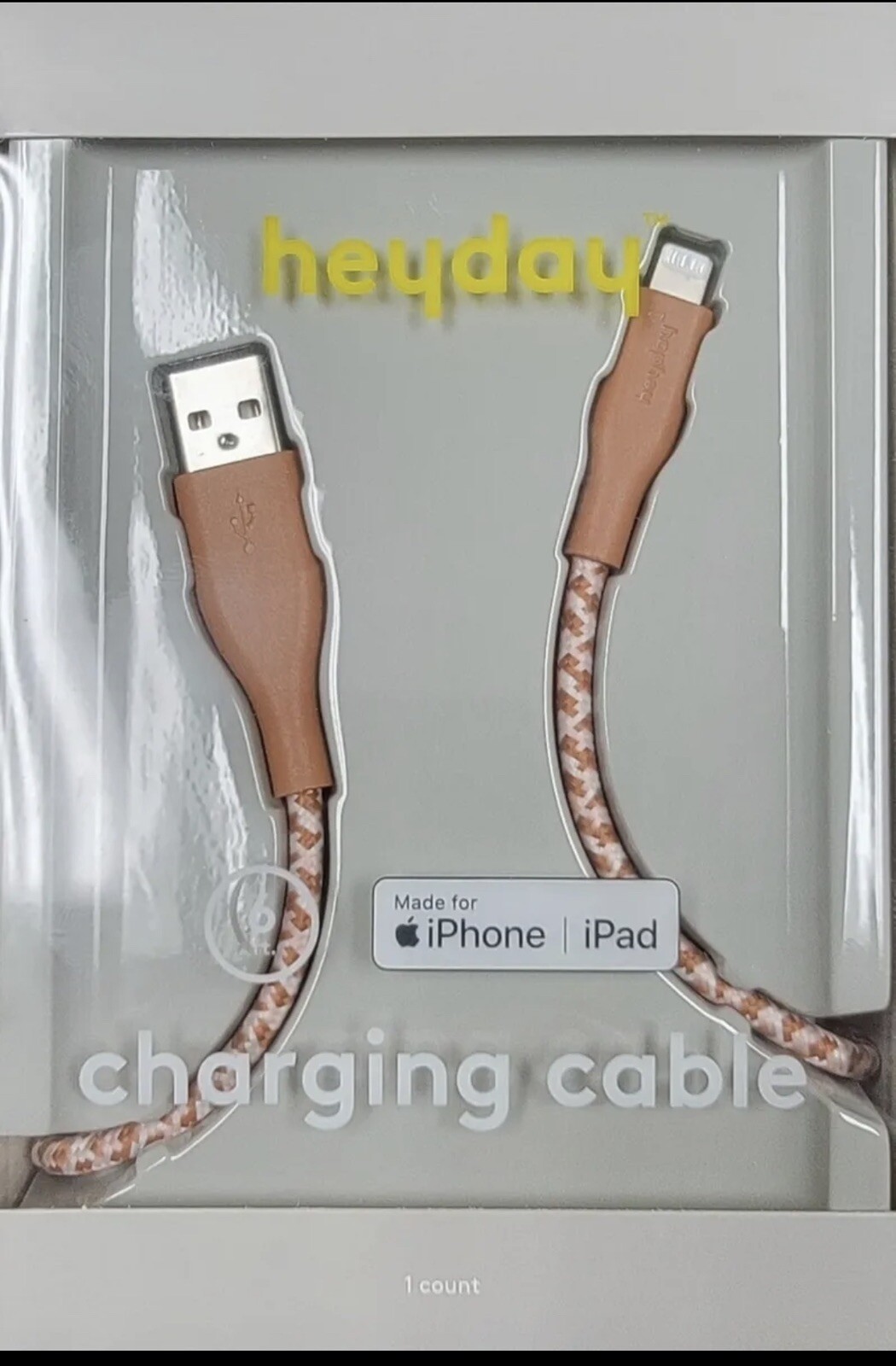 heyday 6 Ft Lightning to USB-A Braided Cable High Speed Charger DC 5V/3A iPhone
