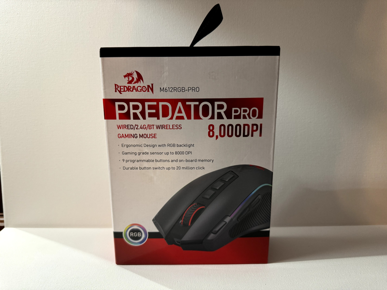 Redragon Predator Pro Gaming Mouse M612-RGB Pro Unused, open box