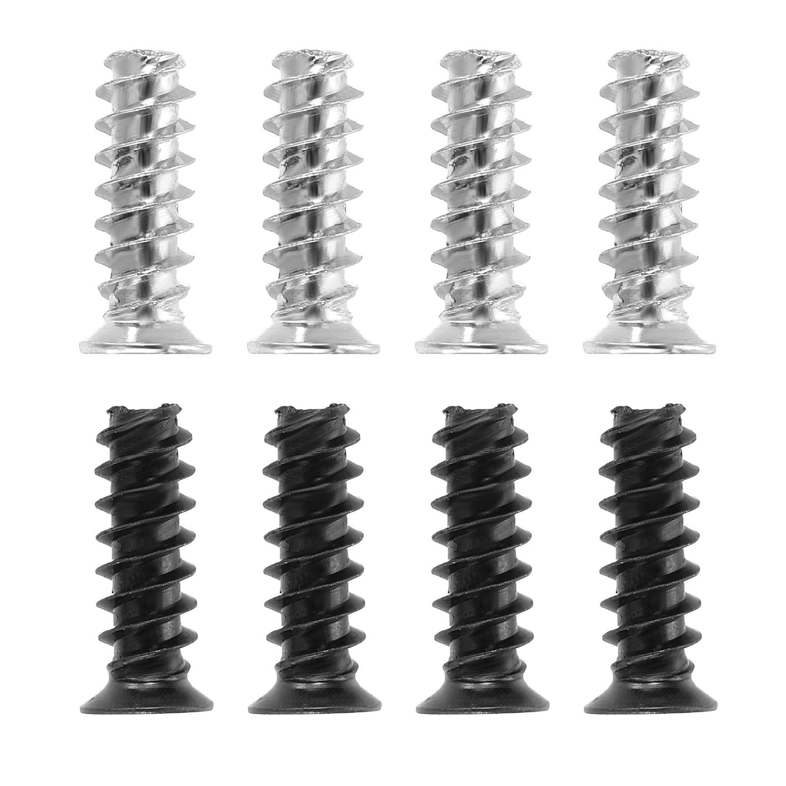 100Pcs (50pcs of Each Color) Computer Case Fan Screws Kit for DIY, Silver,Black