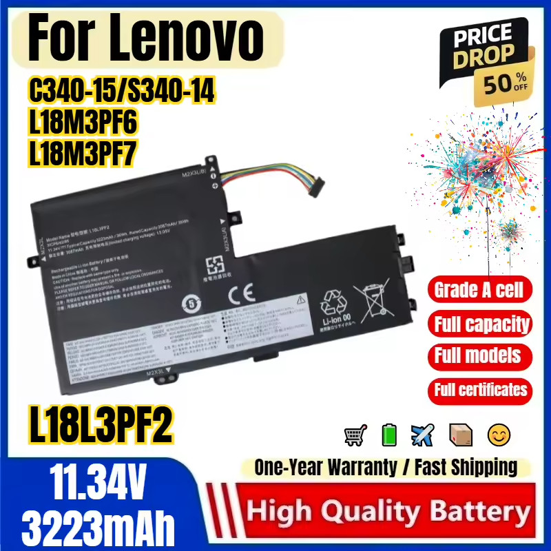 L18L3PF3 L18C3PF7 L18M3PF6 battery for Lenovo ideapad S340-15API S340-15IWL