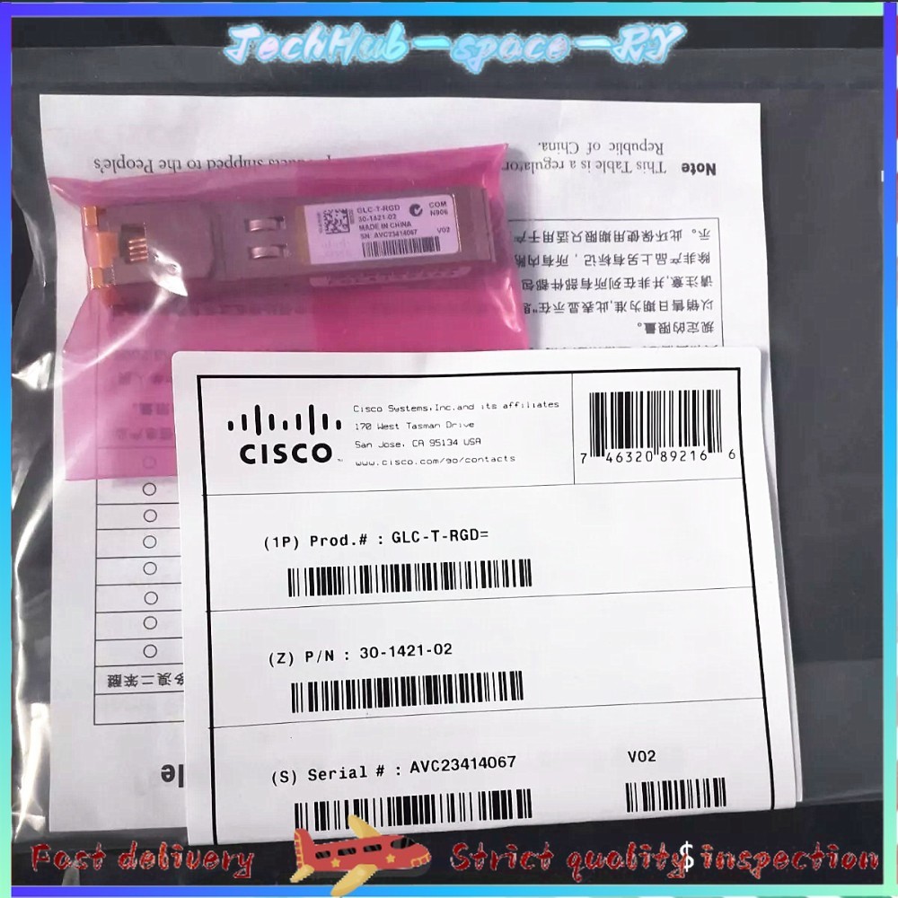 New Sealed Cisco GLC-T-RGD 1000BASE-T RJ45 100M SFP Transceiver Module