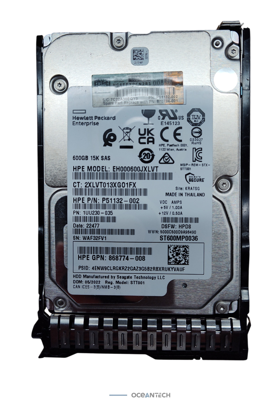 Seagate HPE Enterprise P51132-002 ST600MP0036 600 GB 15K SAS 3 2.5 in Hard Drive