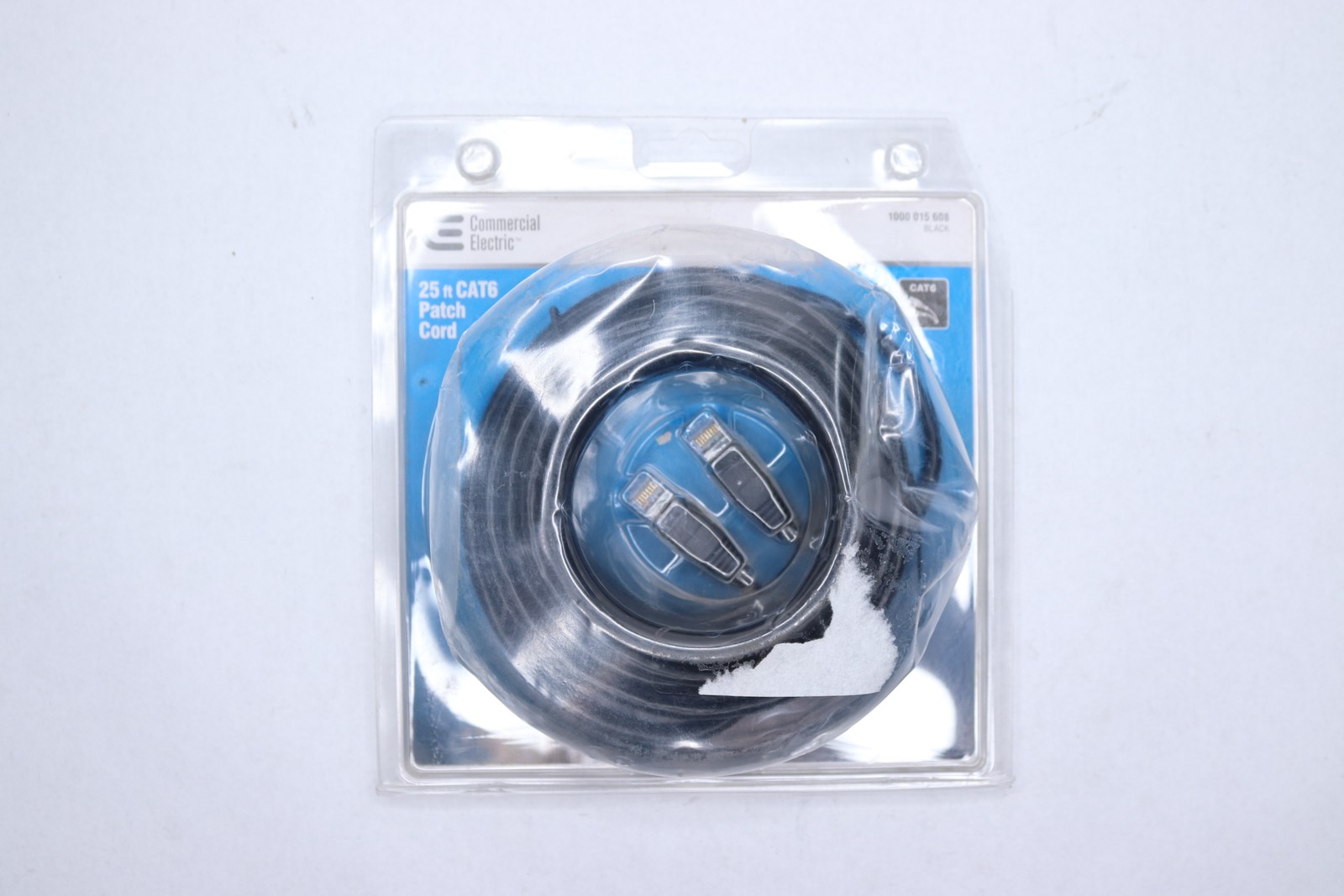 Commercial Electric 25 ft. 24/7-Gauge 8-Wire CAT6 Ethernet Cable, Black