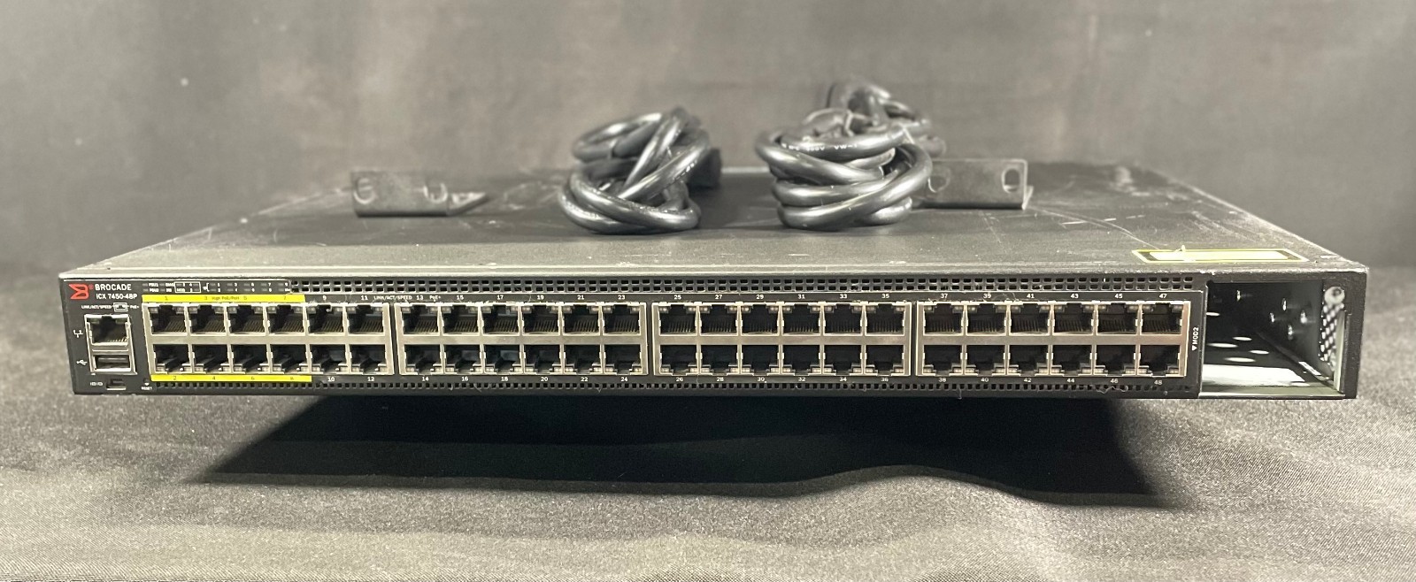 Brocade ICX7450-48P 48 Port PoE+ Gig Switch w/ Dual AC - Same Day Shipping