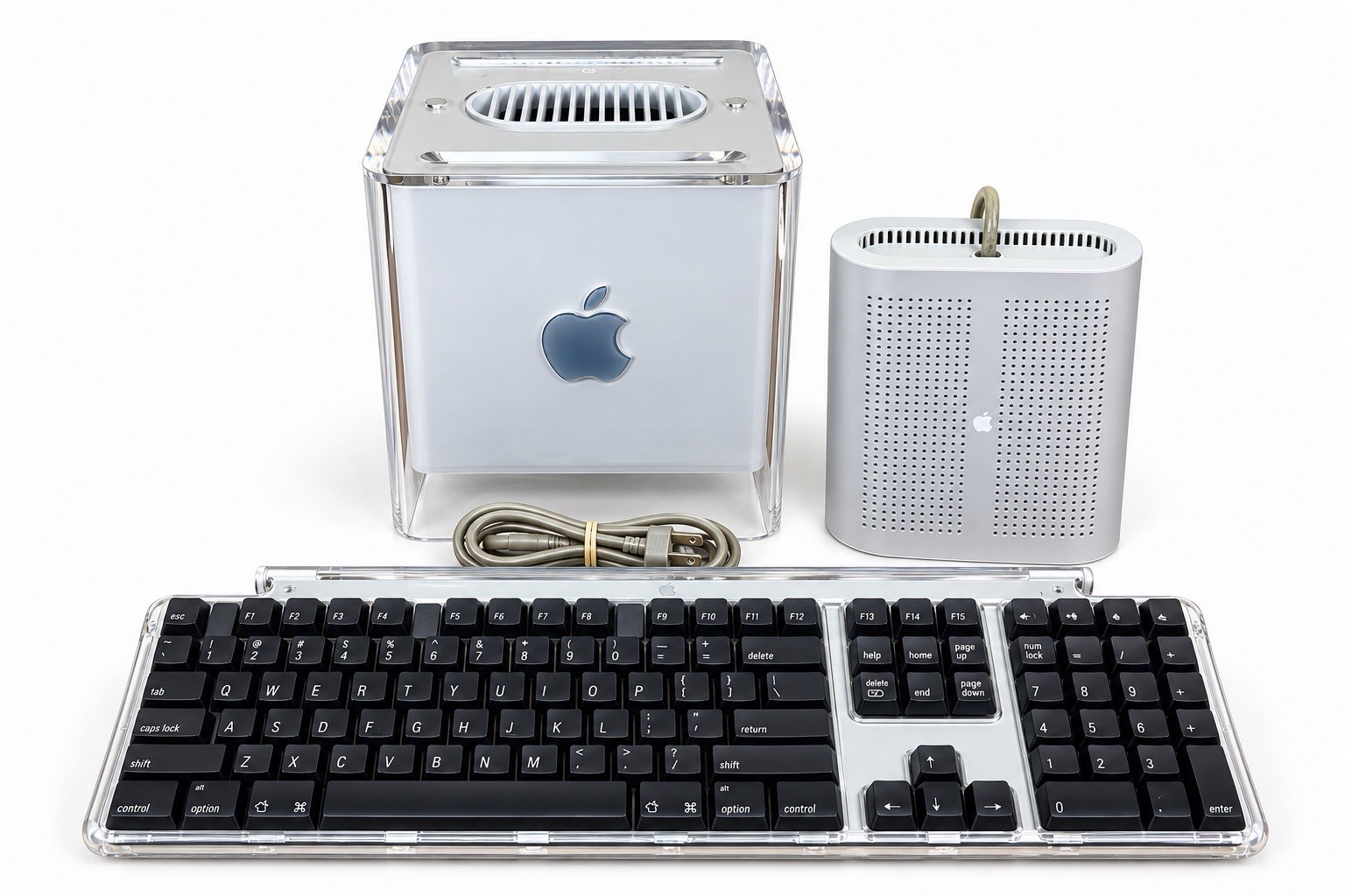 Apple Power Mac G4 Cube M7886 450MHz 512MB 120GB M5849 PSU Keyboard Tested
