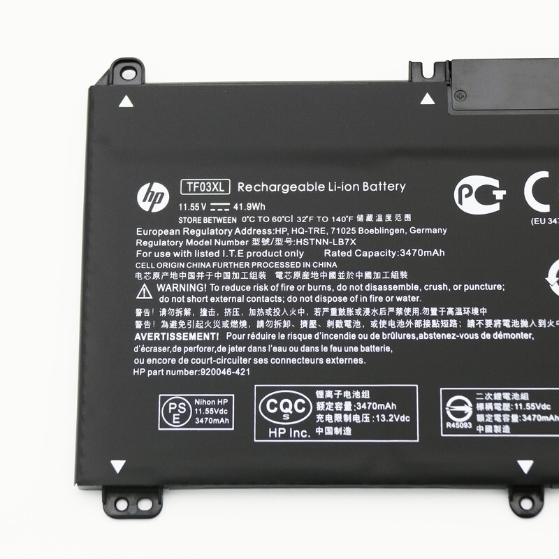 Genuine HP TF03XL Battery Pavilion 15-CD HSTNN-LB7J HSTNN-LB7X 920070-855 41.9Wh