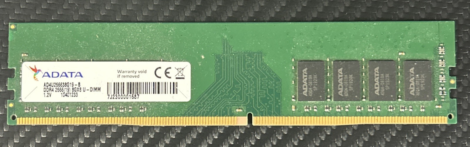 ADATA 8GB (1x8GB) DDR4 SDRAM 2666MHz PC4-21300 288-Pin UDIMM AD4U266638G19-B
