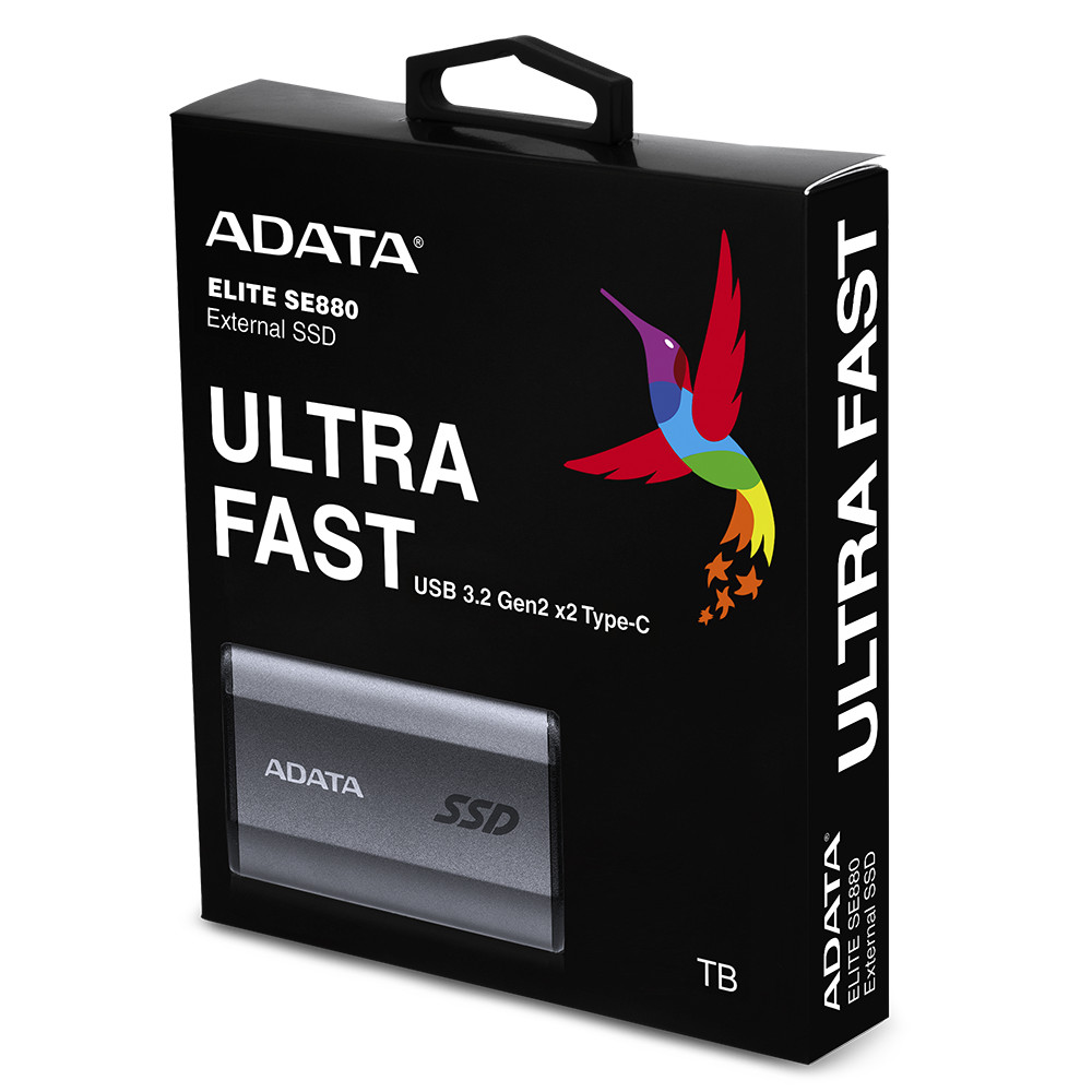2TB ADATA SE880 PORTABLE SSD TITANIUM GREY2TB PORTABLE