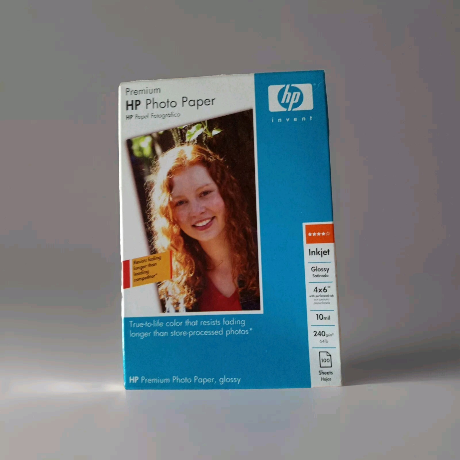 HP Invent Premium Glossy Photo Paper 4"X6"  240g/M2 100 Sheets 