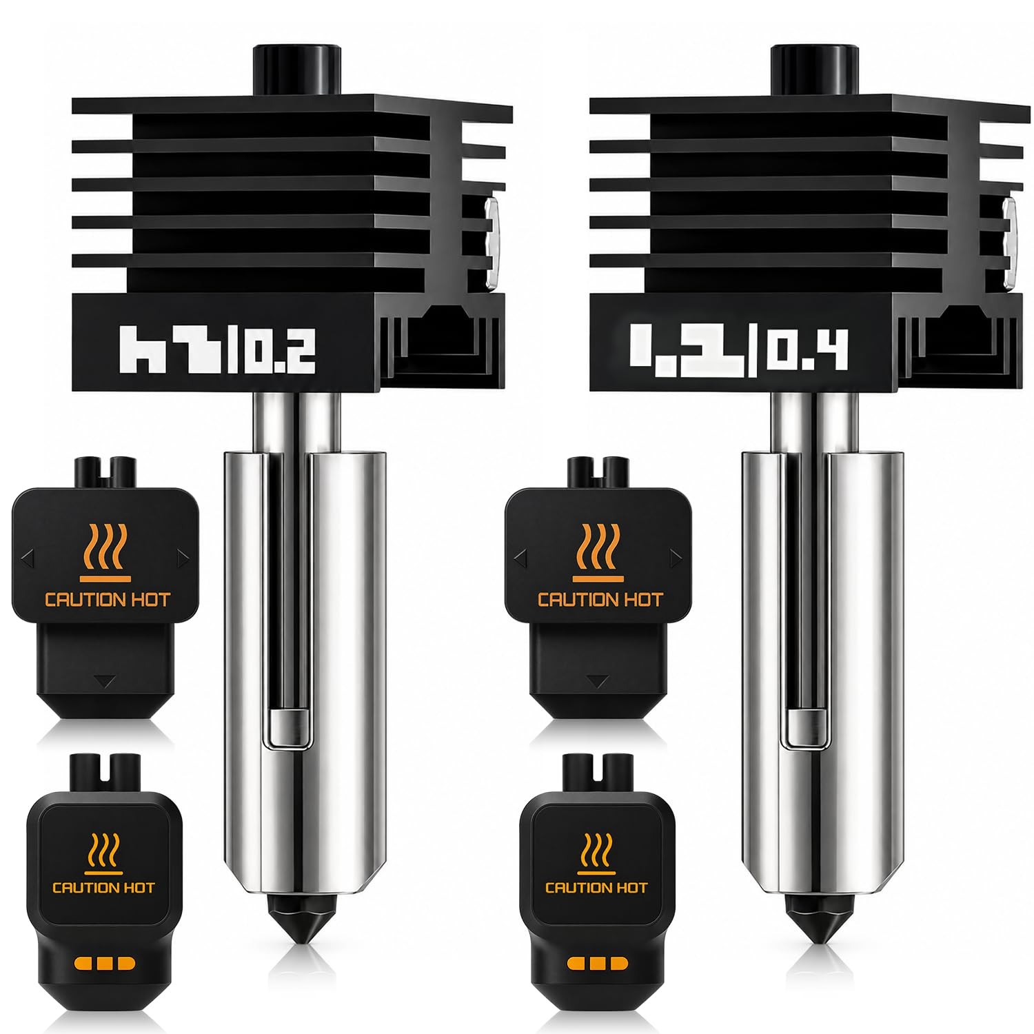 2Pcs P2S Hotend with 0.2/0.4mm Bambu Lab P2S/H2D/H2S/H2C 2PK