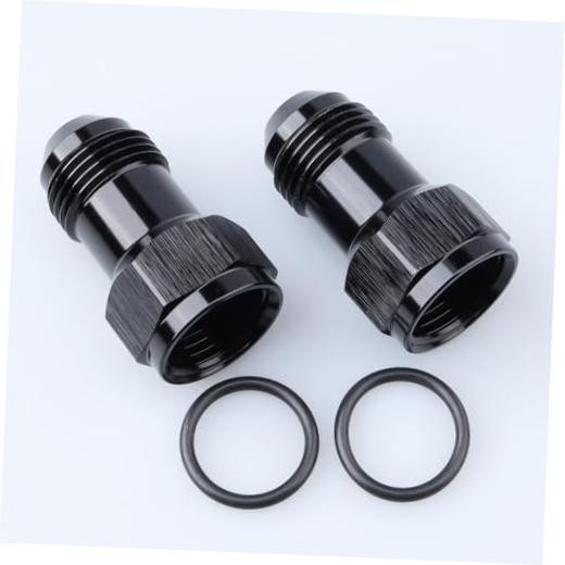 -8 AN Female to Male Extension Fitting Aluminum 2PCS 8AN-2PCS Black