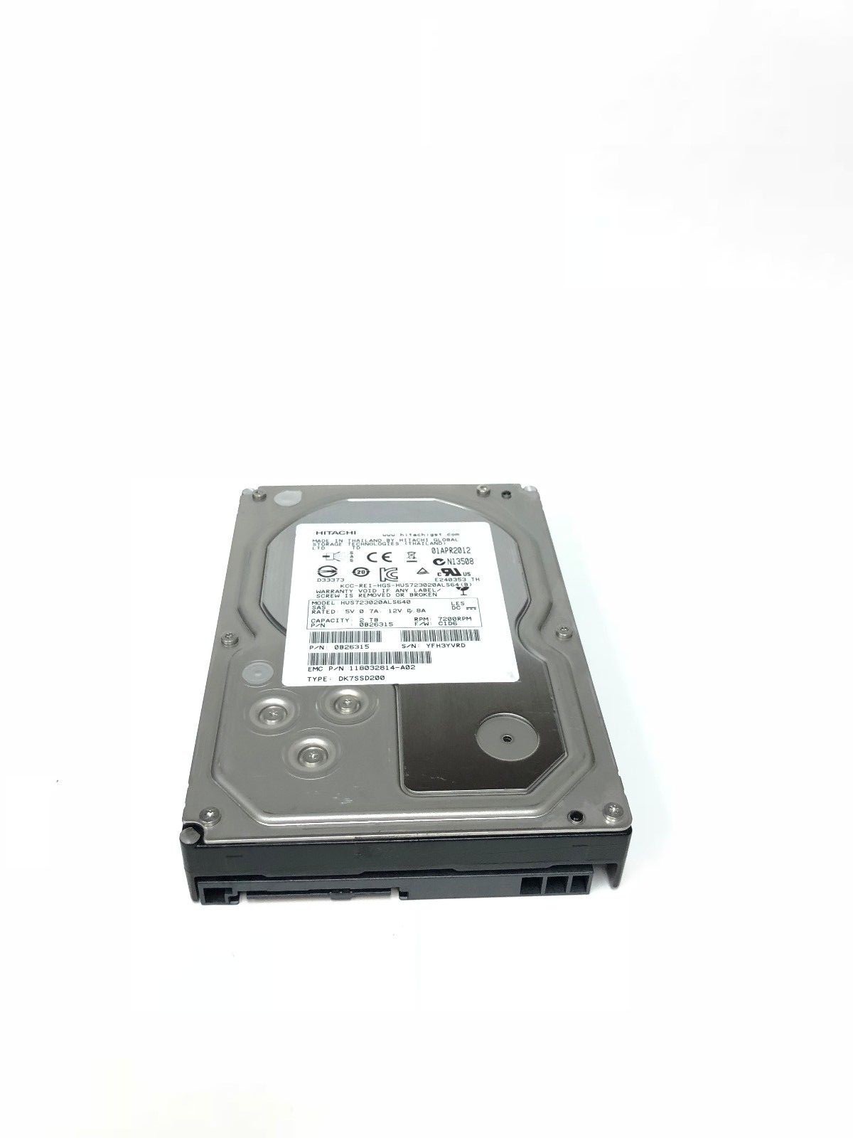 0B26315 HITACHI/EMC 118032814-A02 HUS723020ALS640 2TB 7200RPM SAS HARD DRIVE