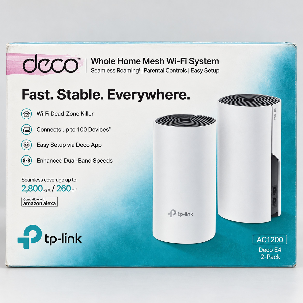 TP-Link Deco E4 AC1200 Whole Home Mesh Wi-Fi System 2-Pack New