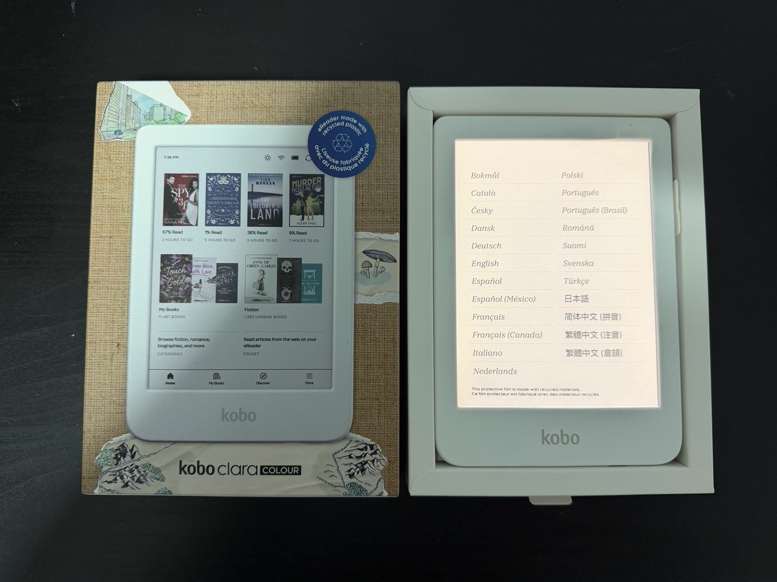 Kobo Clara Colour 6 in eBook Reader 16GB Bluetooth Waterproof White