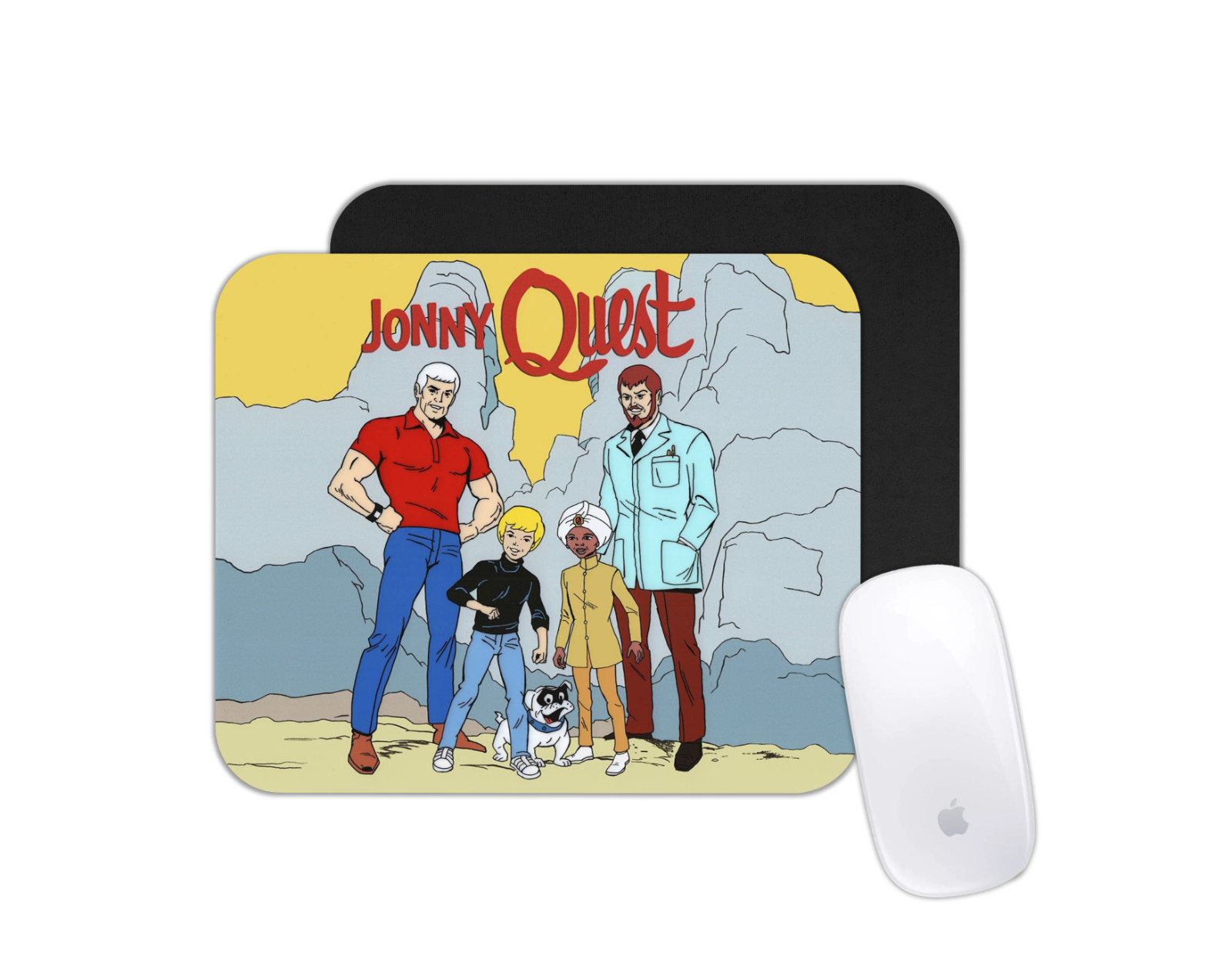 Old School Action Series Mouse Pad | Johnny Quest Style Adventure Gift