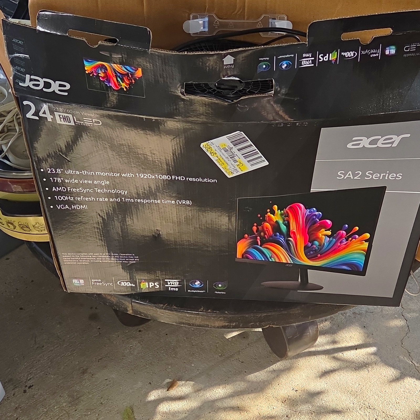 Acer SA2 Series SA242Y EBI 23.8" IPS FHD 100Hz 1ms FreeSync HDMI/VGA