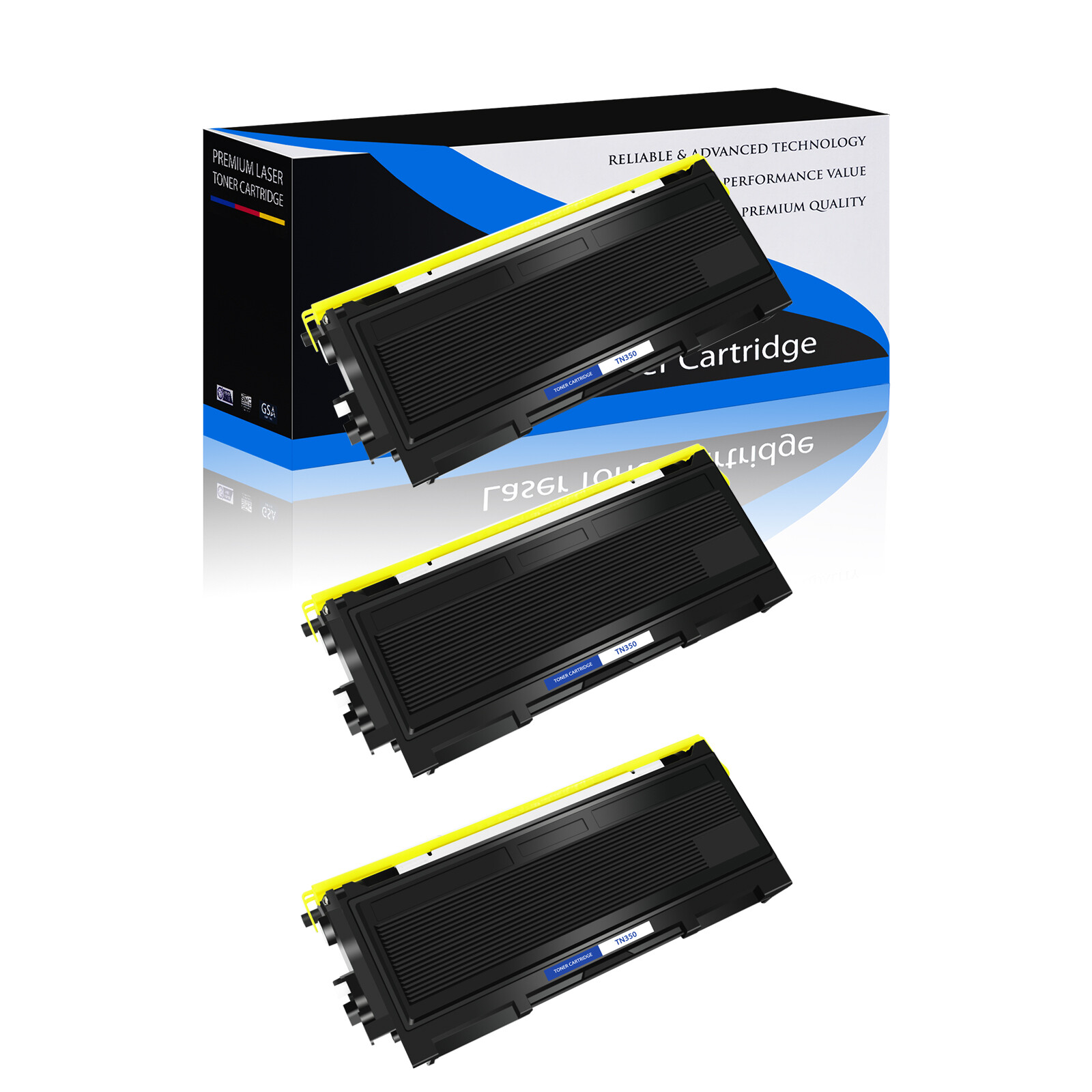3PK TN350 Toner Cartridge for TN-350 Brother HL-2030 HL-2030R HL-2040 High Yield