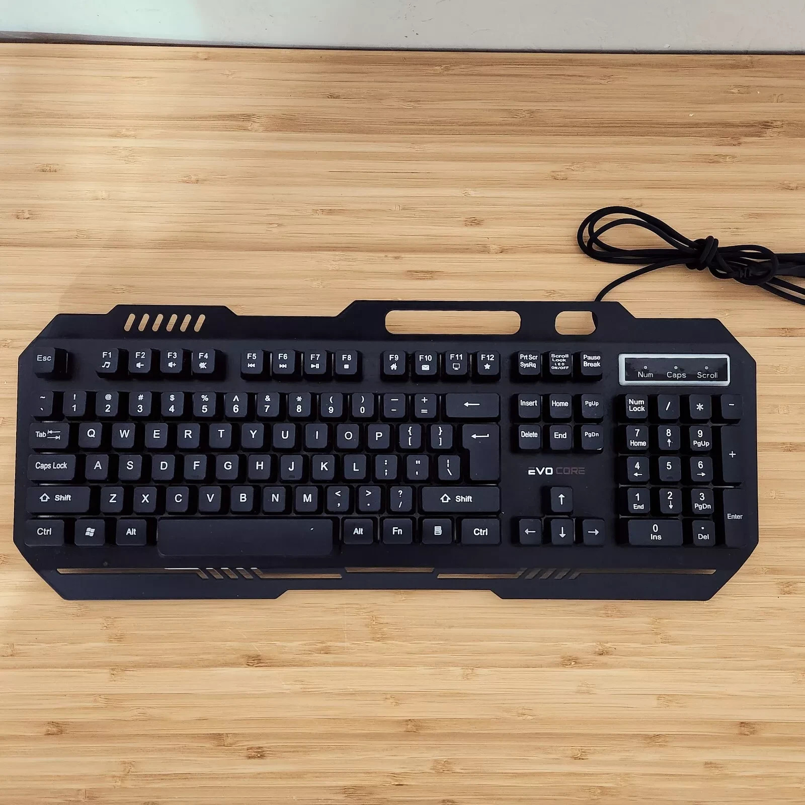 EVO Core Nemesis MI-CGK01 LED Backlit Wired Gaming Keyboard USB TESTED