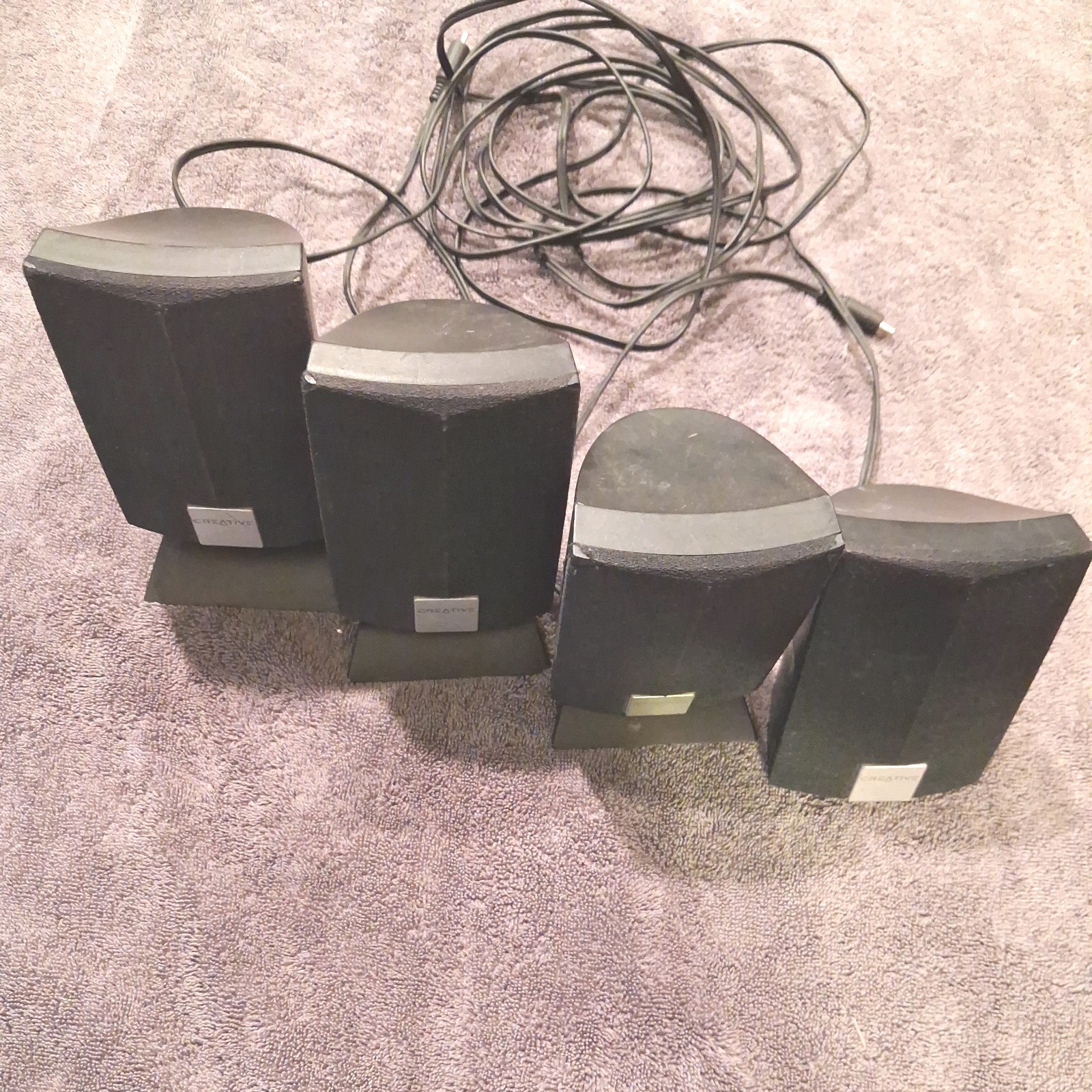 Lot of  Creative Inspire Satellite Speakers  - Untested - RCA Connection Parts