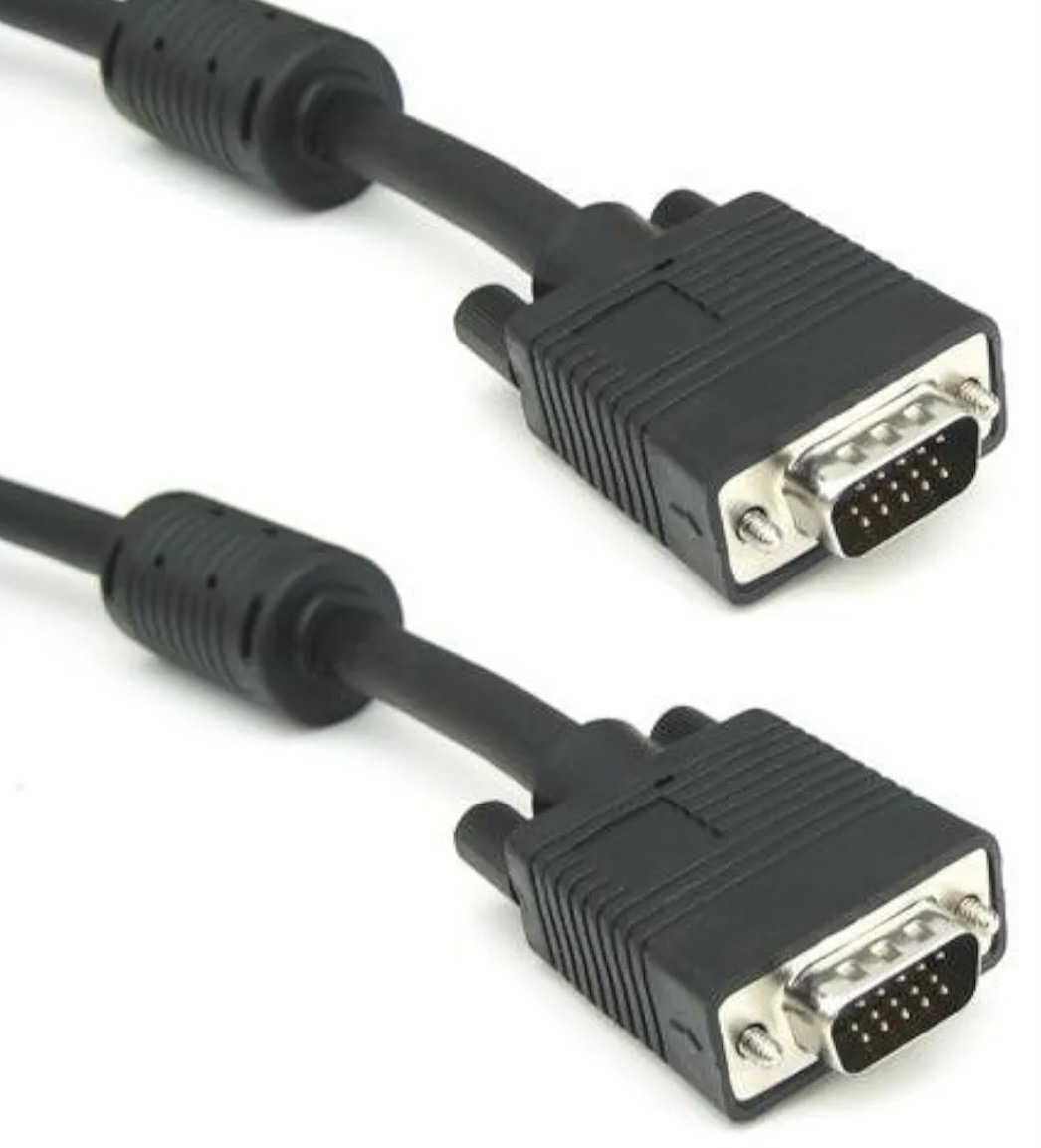150 FT VGA Cable HD15 Male to Male SVGA Monitor Cord Long Black New