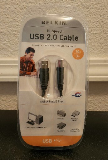 Belkin Hi Speed USB 2.0 Cable  10' Long NEW Computer A plug B plug