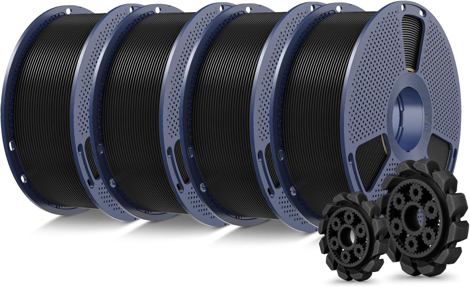 SUNLU PLA+2.0 3D Printer Filament Bundle, 4KG Upgrade PLA+ Filament 1.75Mm, Toug