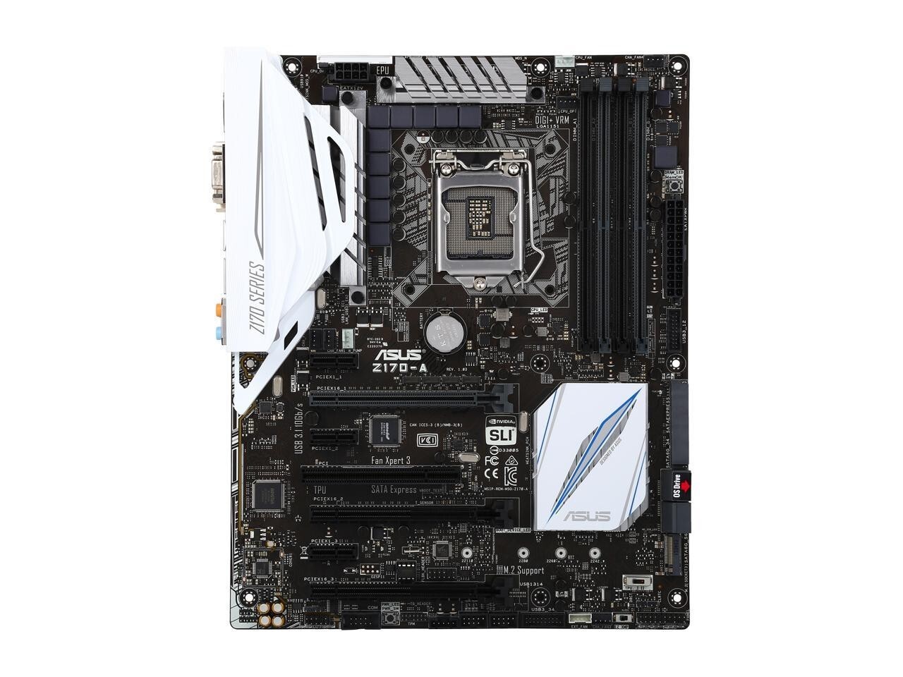 Asus Z170-A Motherboard Intel Z170 LGA 1151 6 7Th ATX DDR4 M.2 With I/O Tested