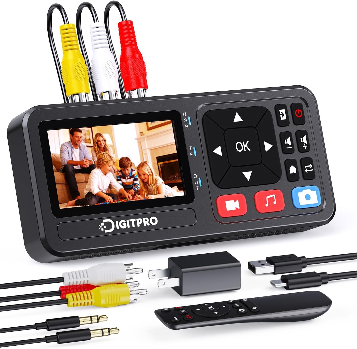 VHS to Digital Converter, 3" HD Capture Recorder