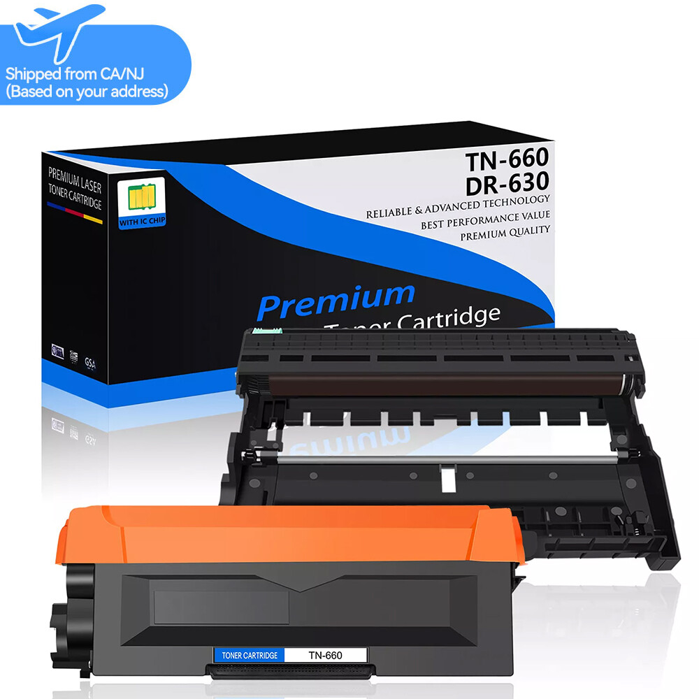 1PK DR630 Drum + 1PK TN660 Toner Combo For Brother DR660 HL-L2360DW MFC-L2700DW
