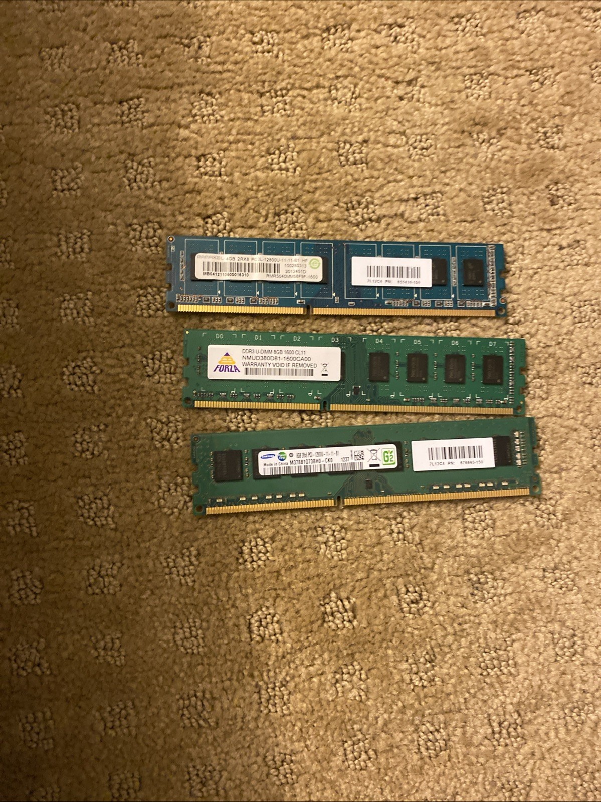 DDR3 16GB(2x8gb) DDR3 4GB (1x4gb) RAM KIT 20GB ram Kit