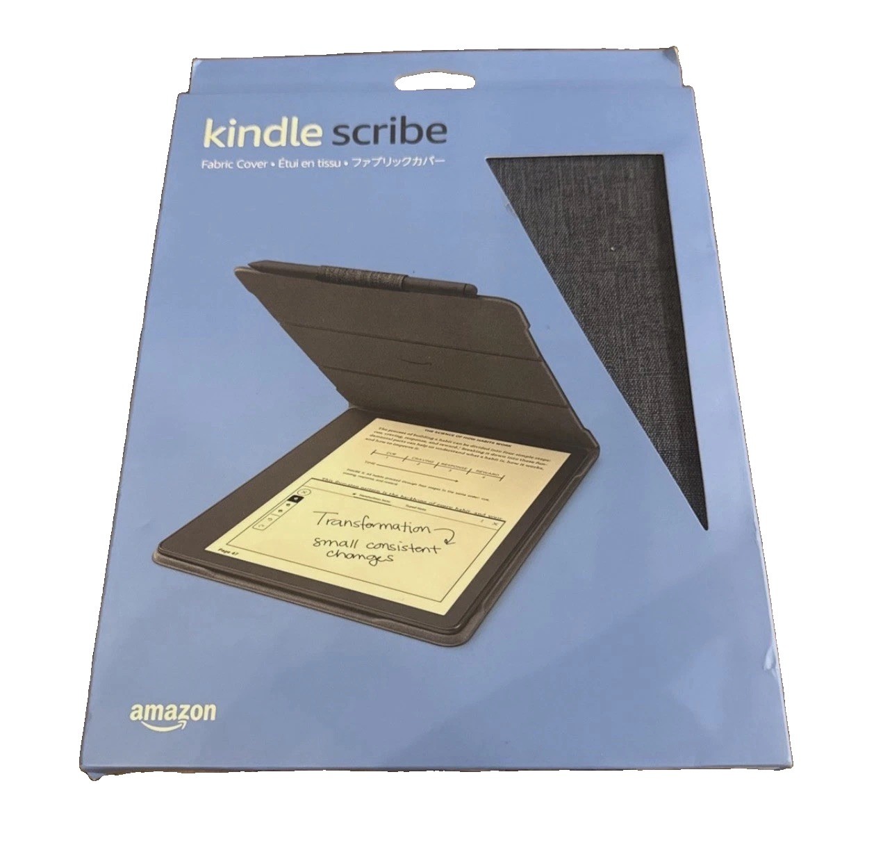 AMAZON KINDLE SCRIBE FABRIC FOLIO MAGNETIC COVER CASE Black (1st Gen 2022) *NEW*