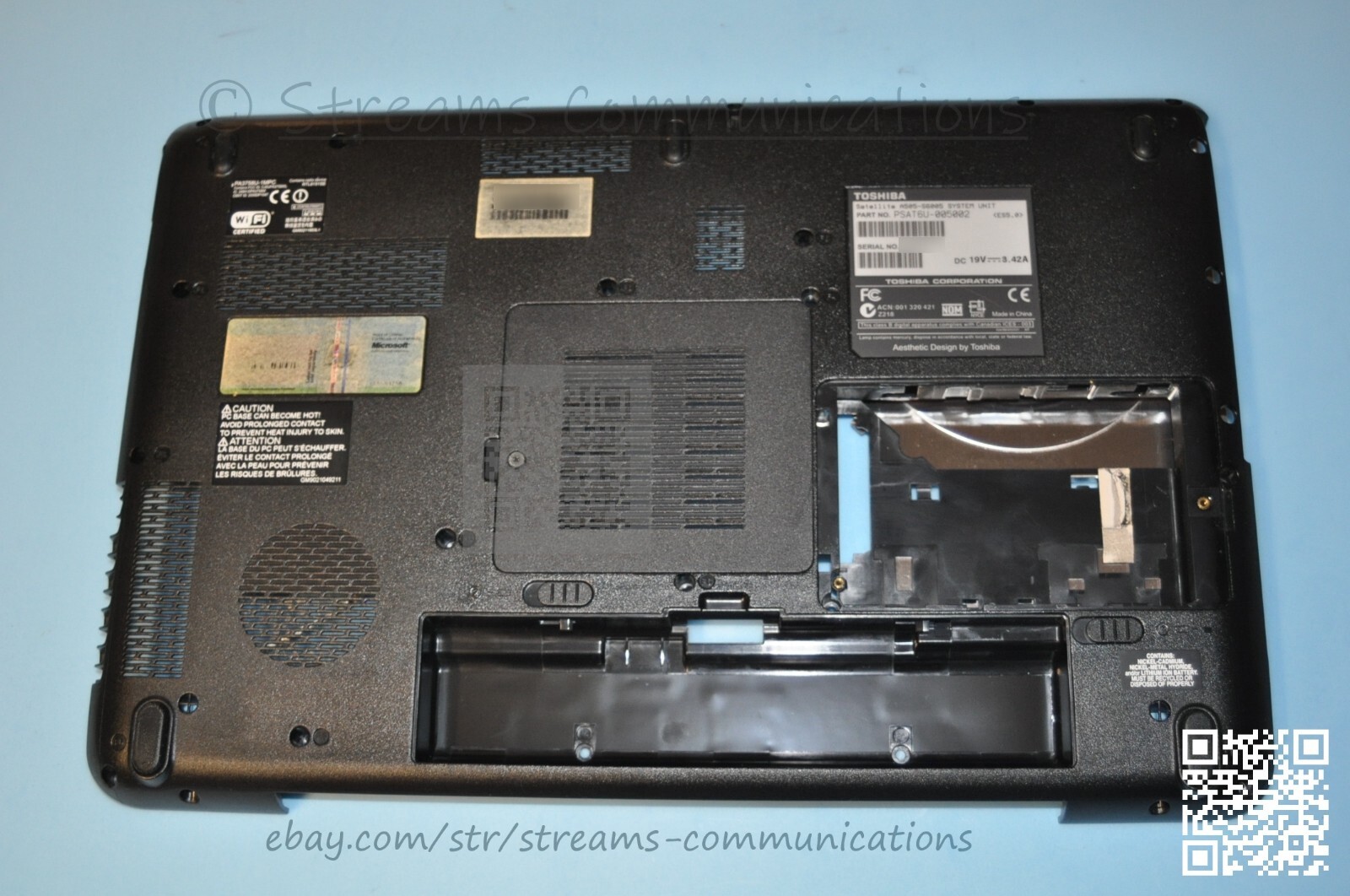 TOSHIBA Satellite A505 Laptop Bottom Case Base Enclosure V000190490 (A505-S6005)