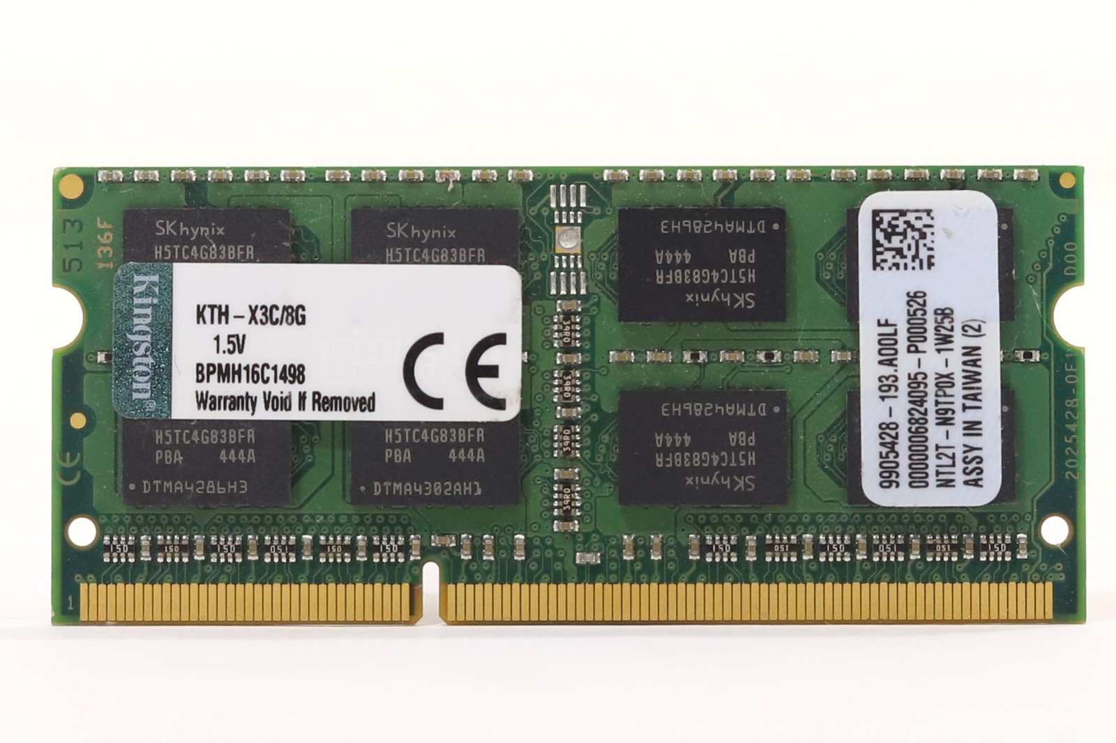 Kingston 8GB 2Rx8 PC3-10600 DDR3-1333MHz Laptop Memory P/N: KTH-X3C/8G Tested