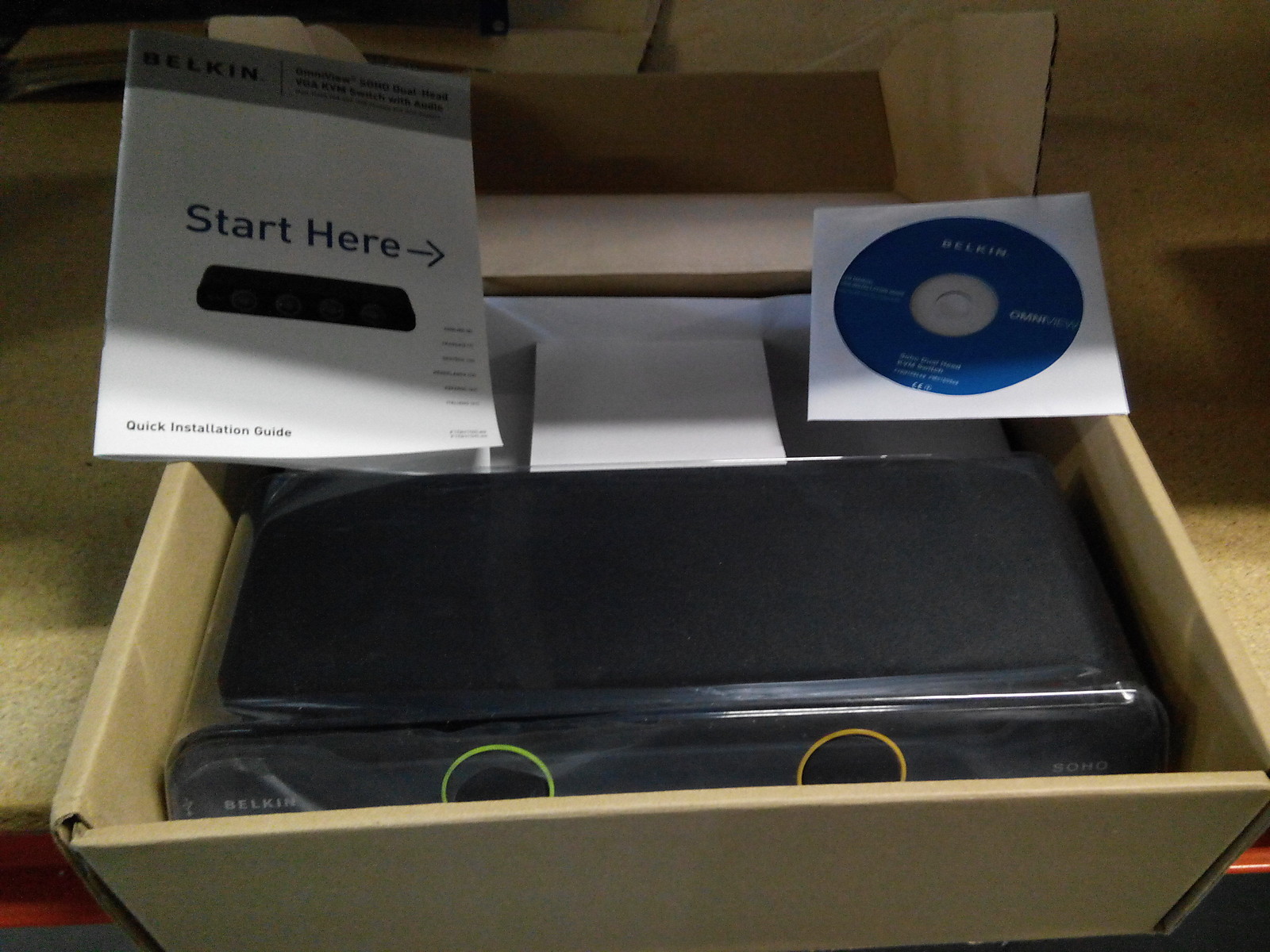 Belkin F1DH102Lea OmniView Soho Series 2-Port USB Dual Headed KVM Switch NEW BOX