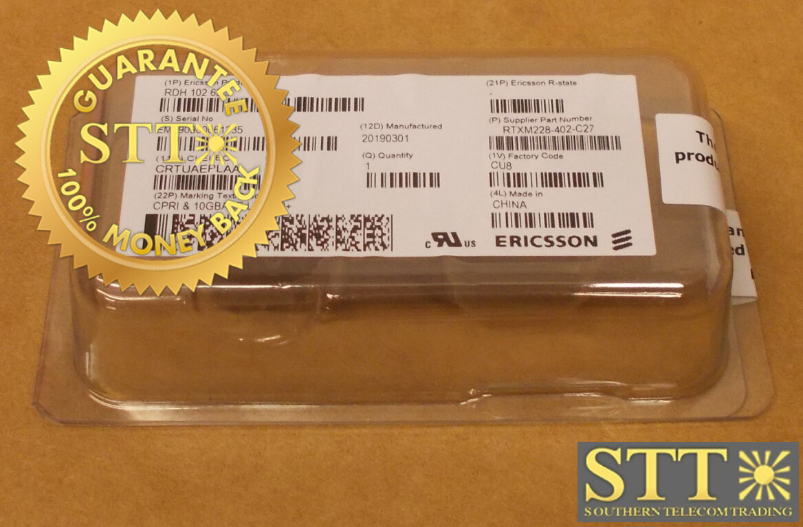  RDH10265/3 ERICSSON SFP+ SM 9.8 GBS RTXM228-402-C27 NEW