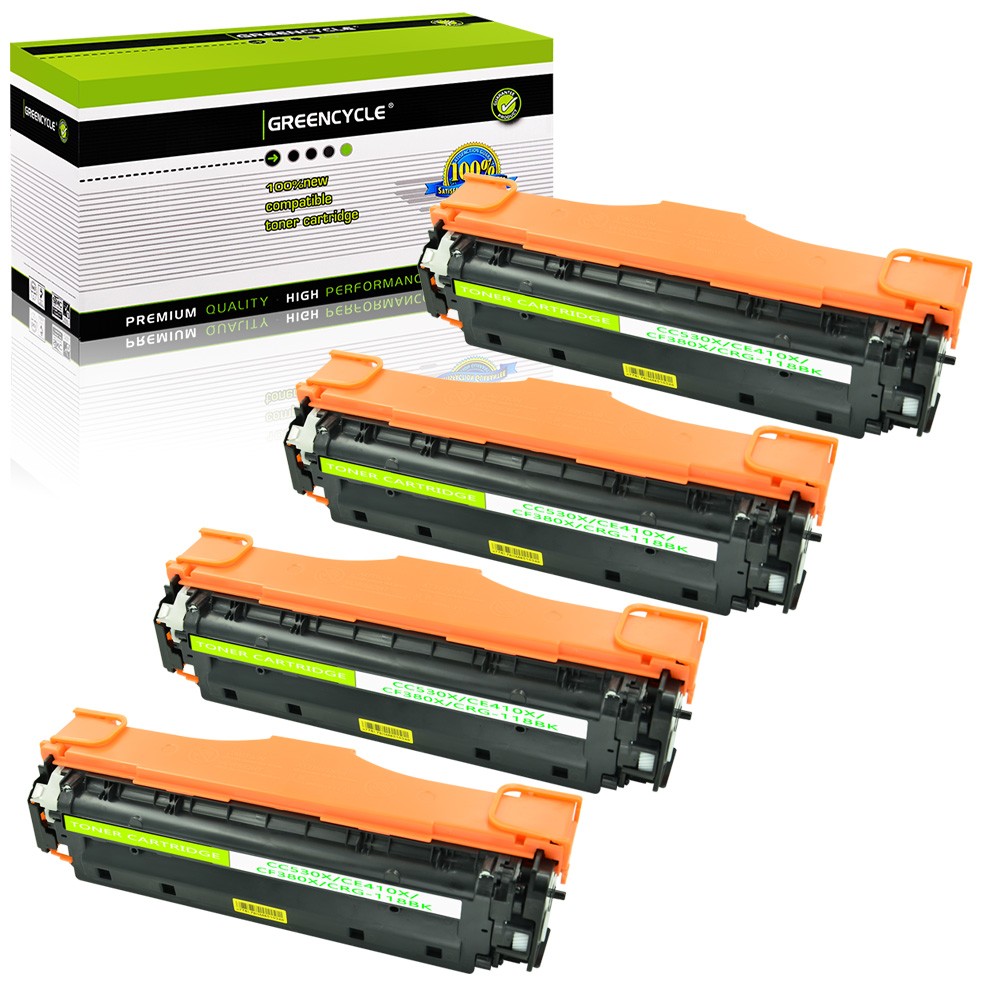 4PK BK High Yeild Toner Fit For HP CC530X 304X Laserjet CP2025N CP2025DN CP2025X