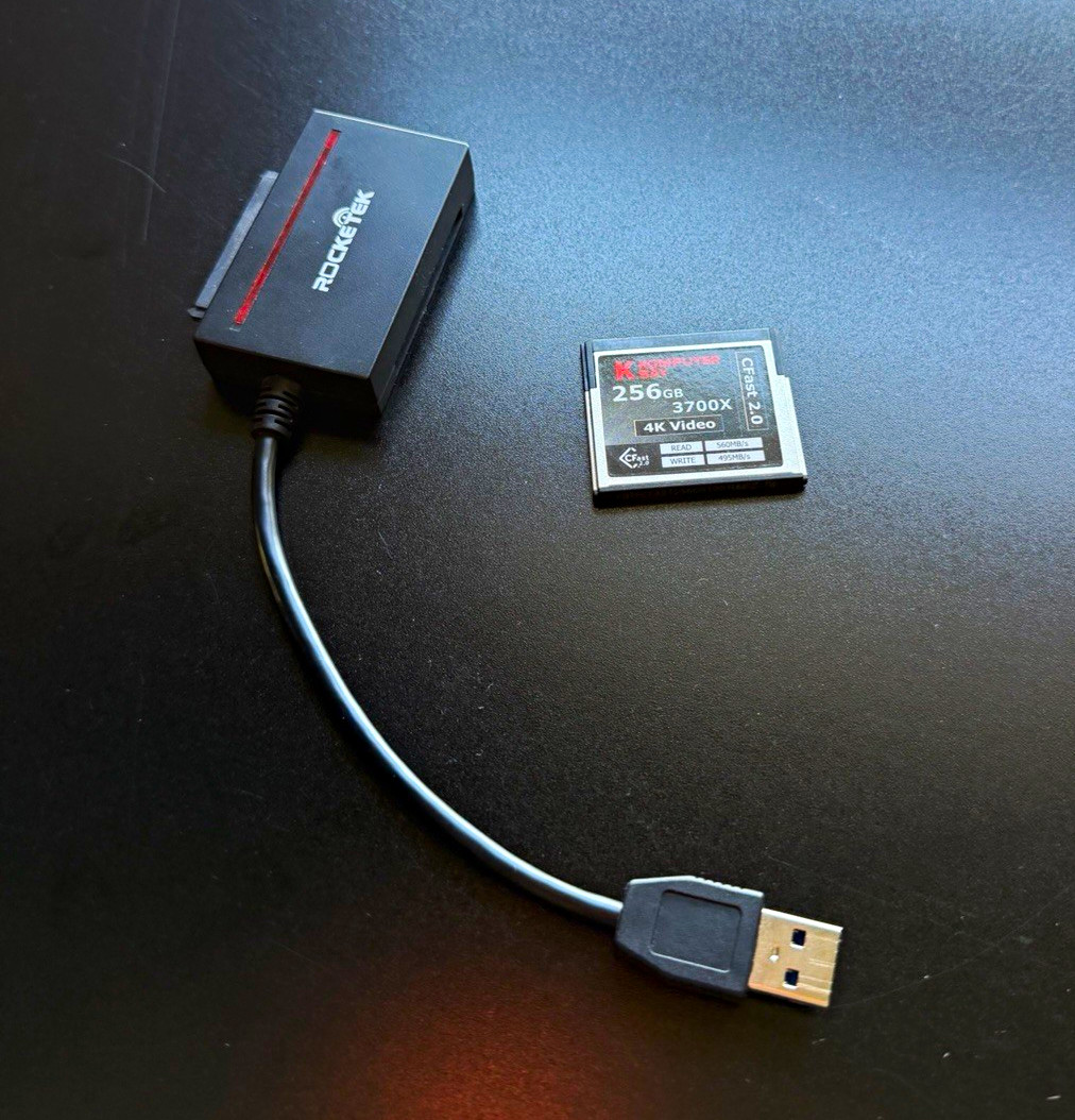 KomputerBay 256GB CFast 2.0 Card  W/ ROCKETEK USB-A CFast Card Reader