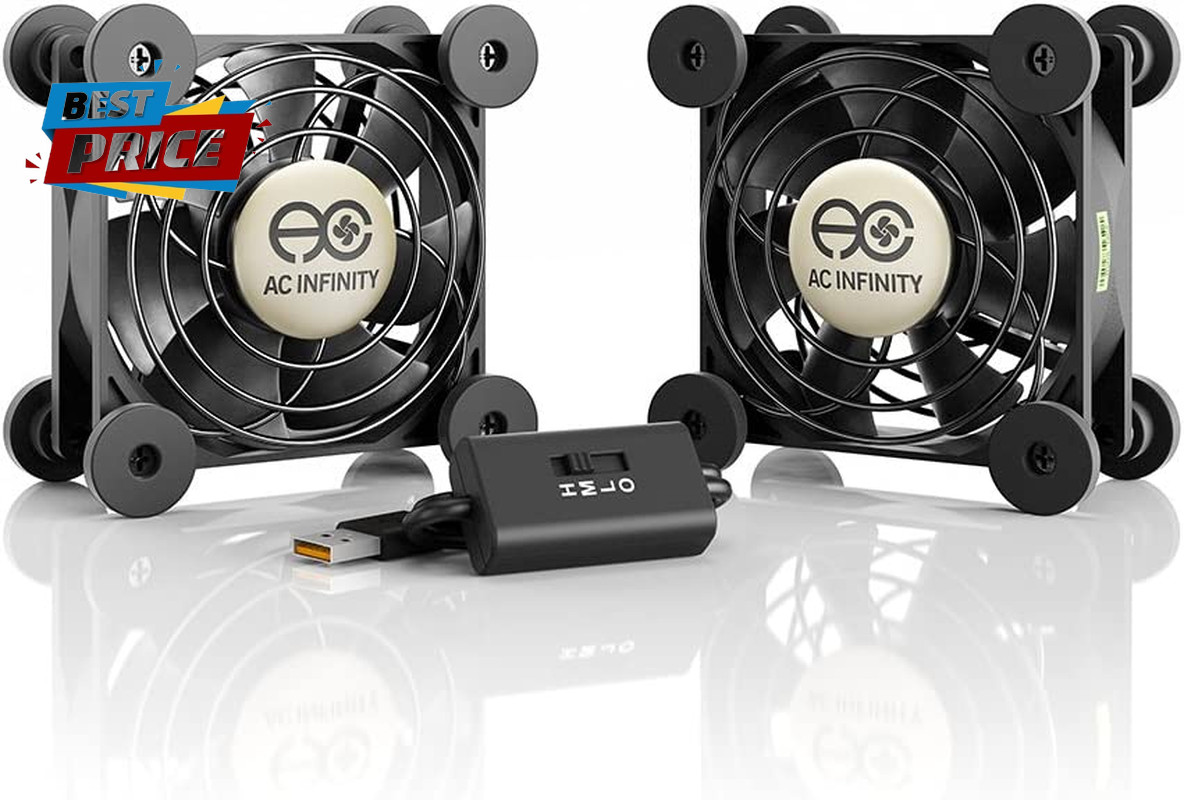 MULTIFAN S5, Quiet Dual 80Mm USB Fan, Ul-Certified for Receiver DVR Playstation 