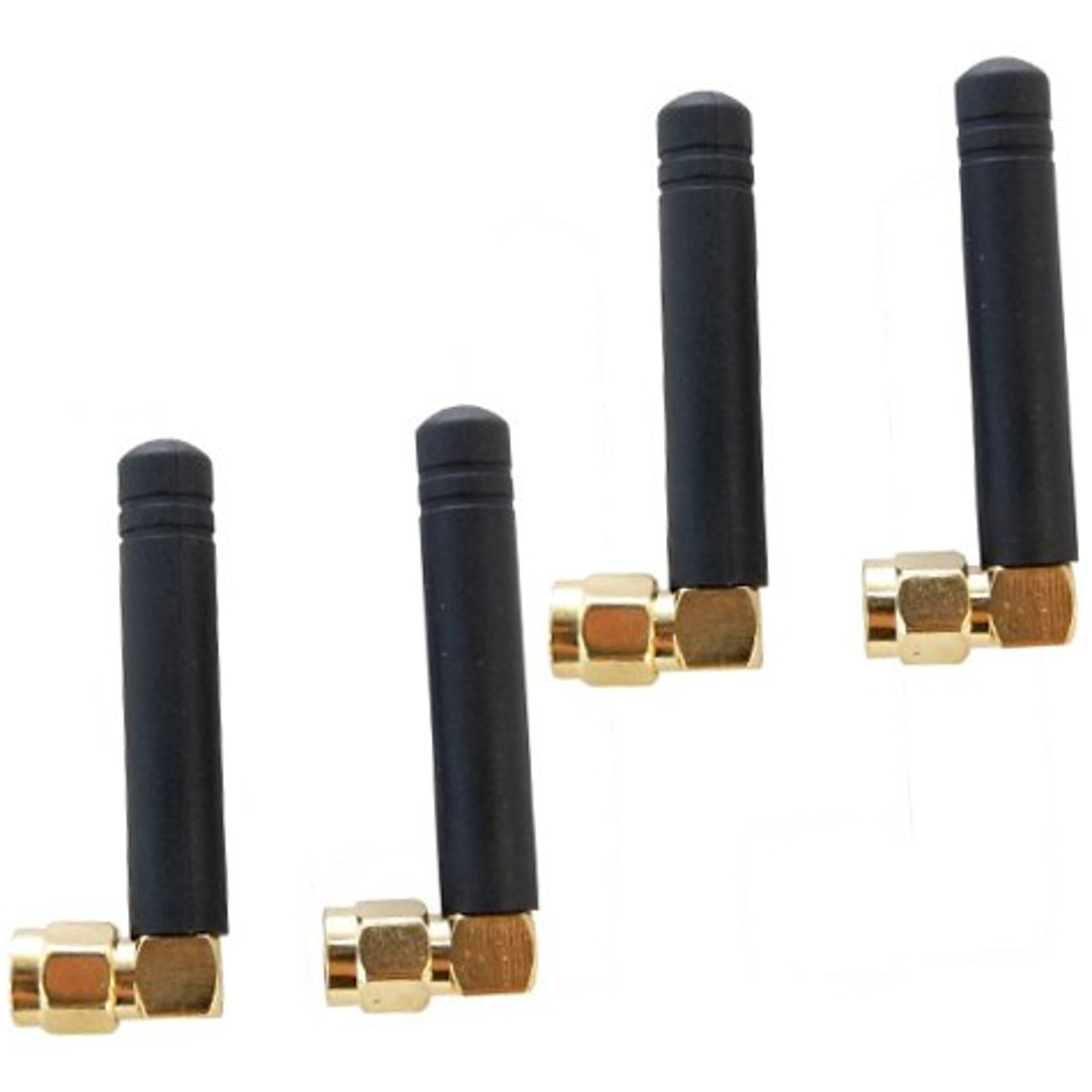 4-Pack HQRP 433MHz GSM GPRS SMA Male Antenna for Two-way Radio / WiFi Router