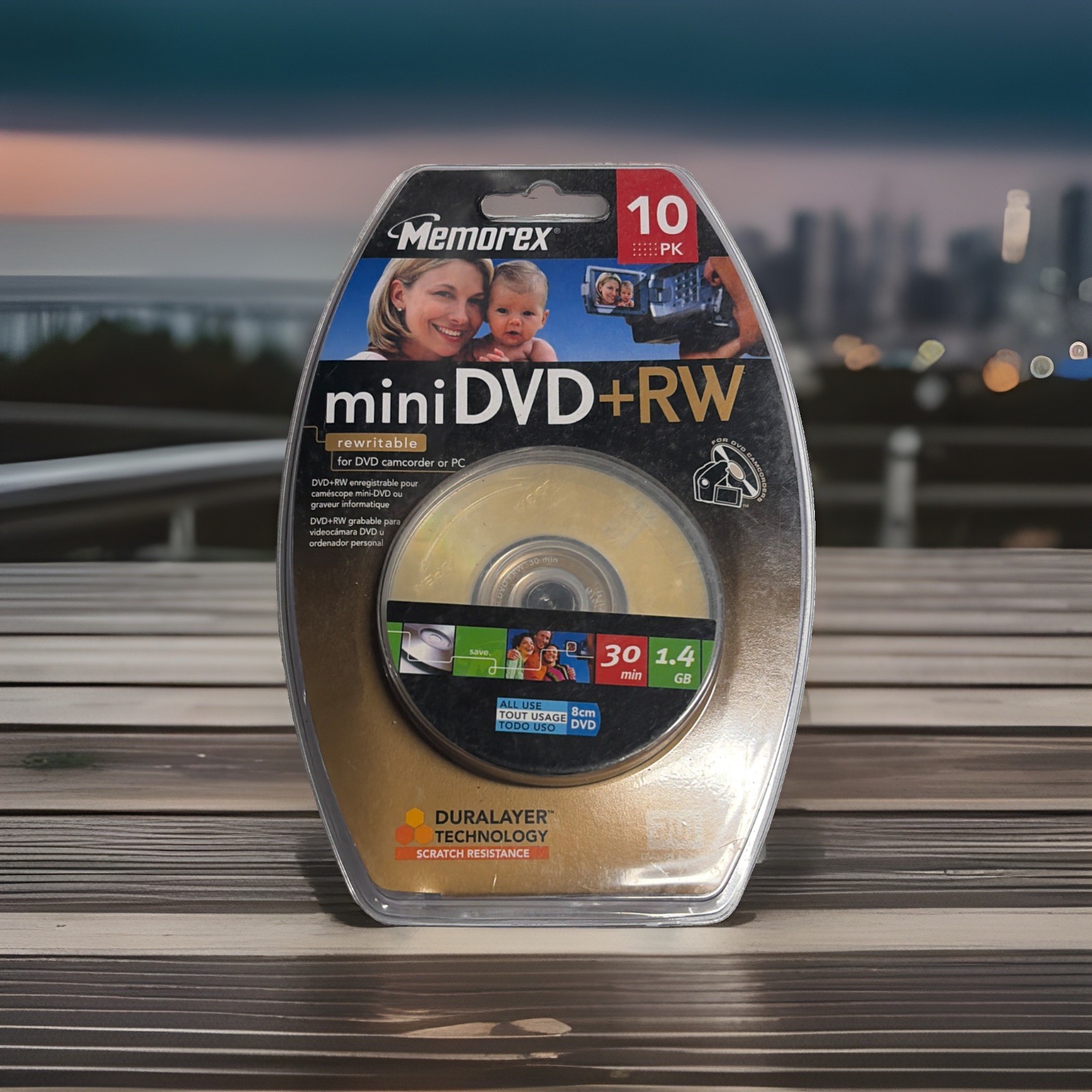 Memorex Mini DVD+RW 10 Pack 1.4GB 30 Min Sealed 8cm DVD Camcorder Discs New