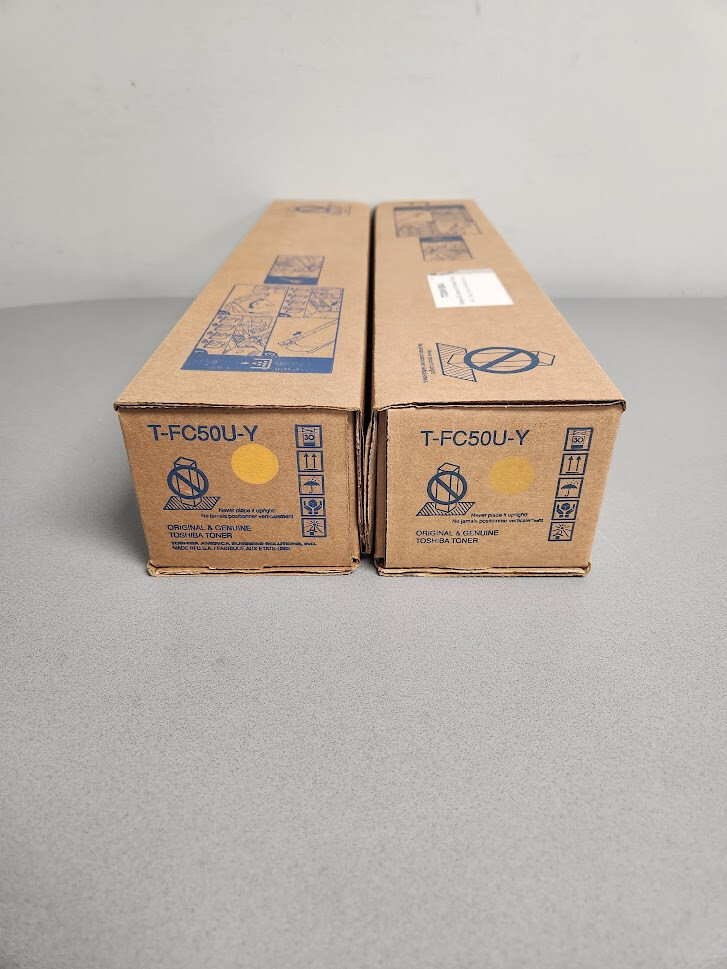 Toshiba T-FC50U-Y (TFC50UY) Yellow Toner Cartridge E Studio 2555C Lot of 2