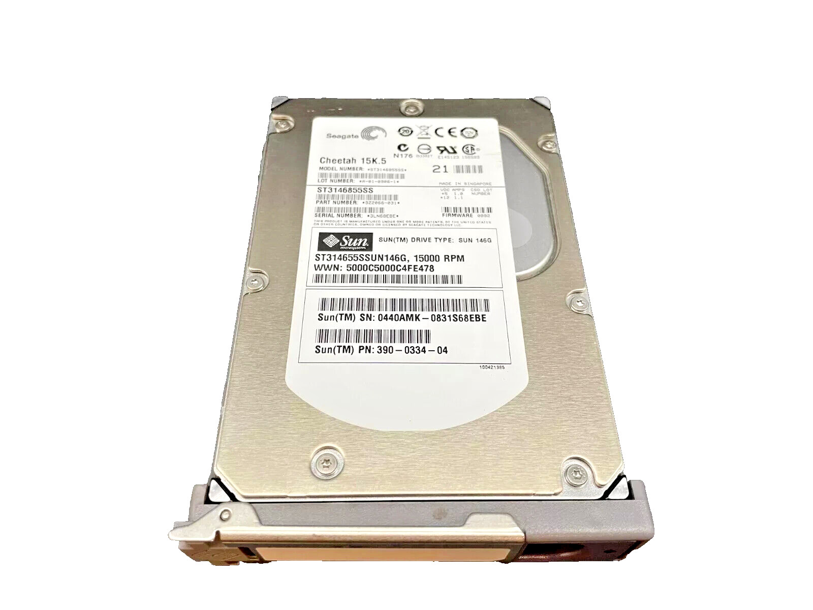 SUN 540-7088 146GB 3.5-inch 15K 3Gb/s SAS HDD w/SPUD bkt, XRA-SS1CE-146G15K