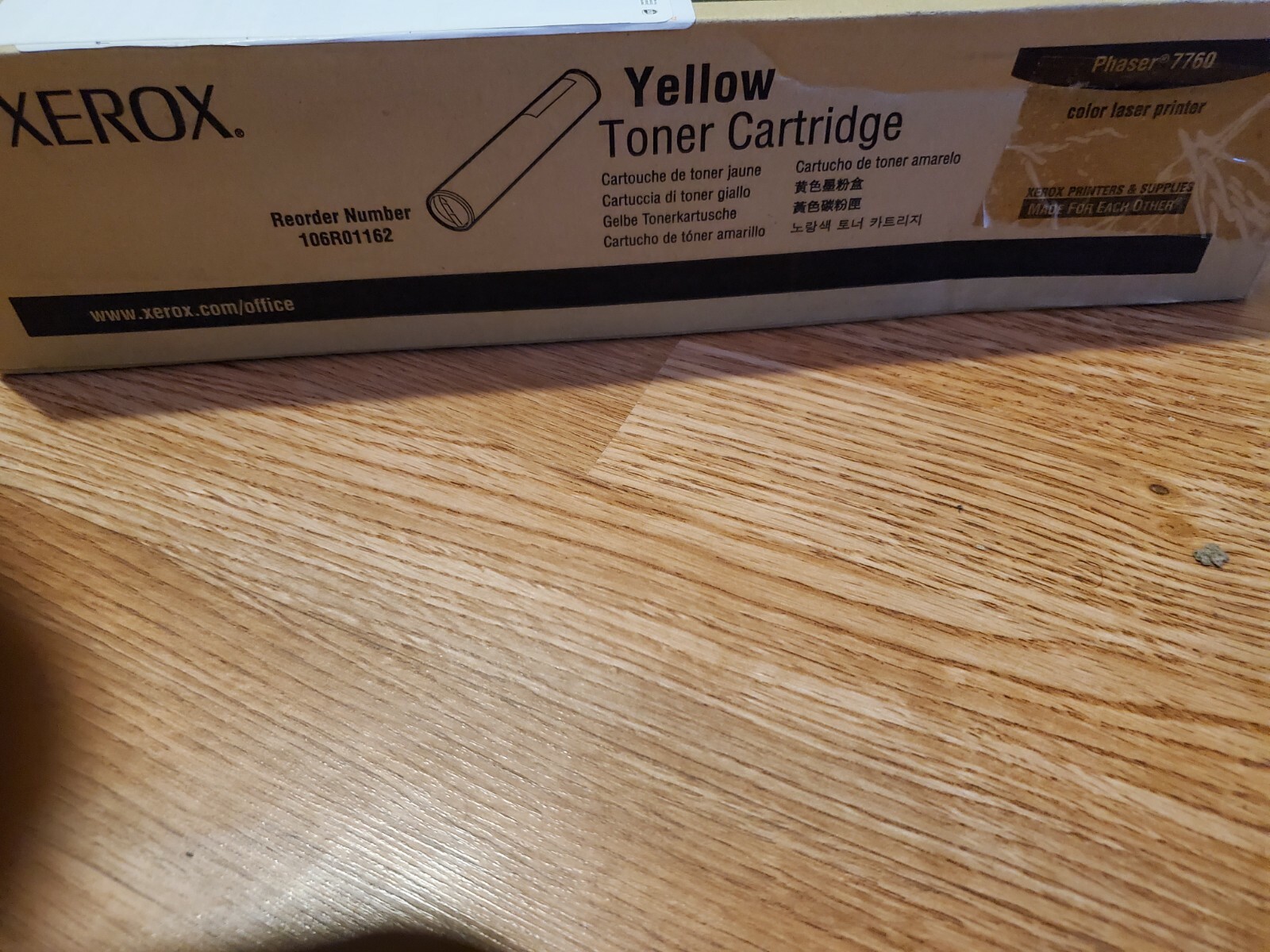Xerox 106R01162 Yellow Toner Cartridge OPEN BOX