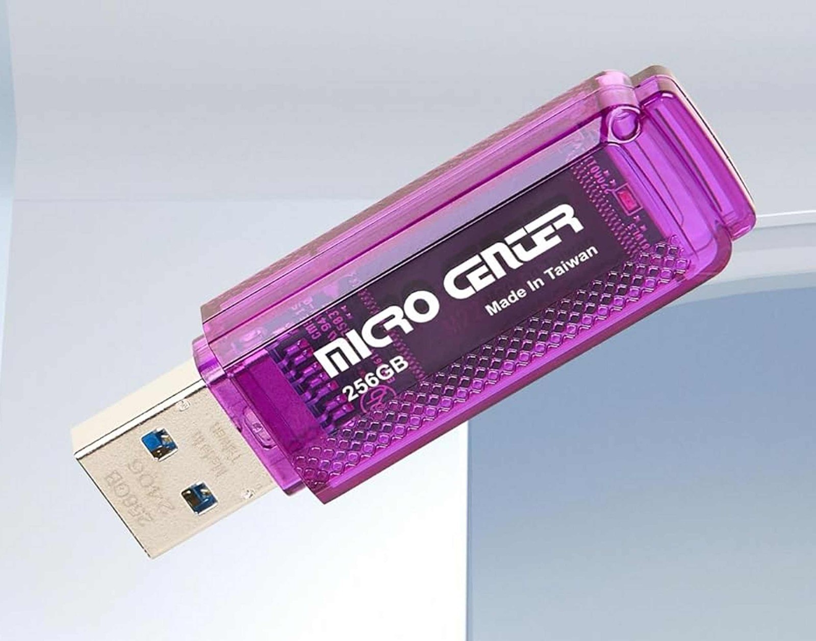 Micro Center 256GB SuperSpeed USB 3.1 Flash Drive - Purple