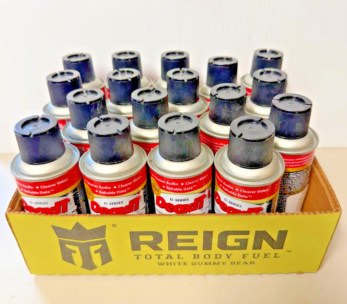 17 New Cans of CAIG Laboratories DeoxIT D5 Contact Cleaner w/ L-M-H Spray Tops