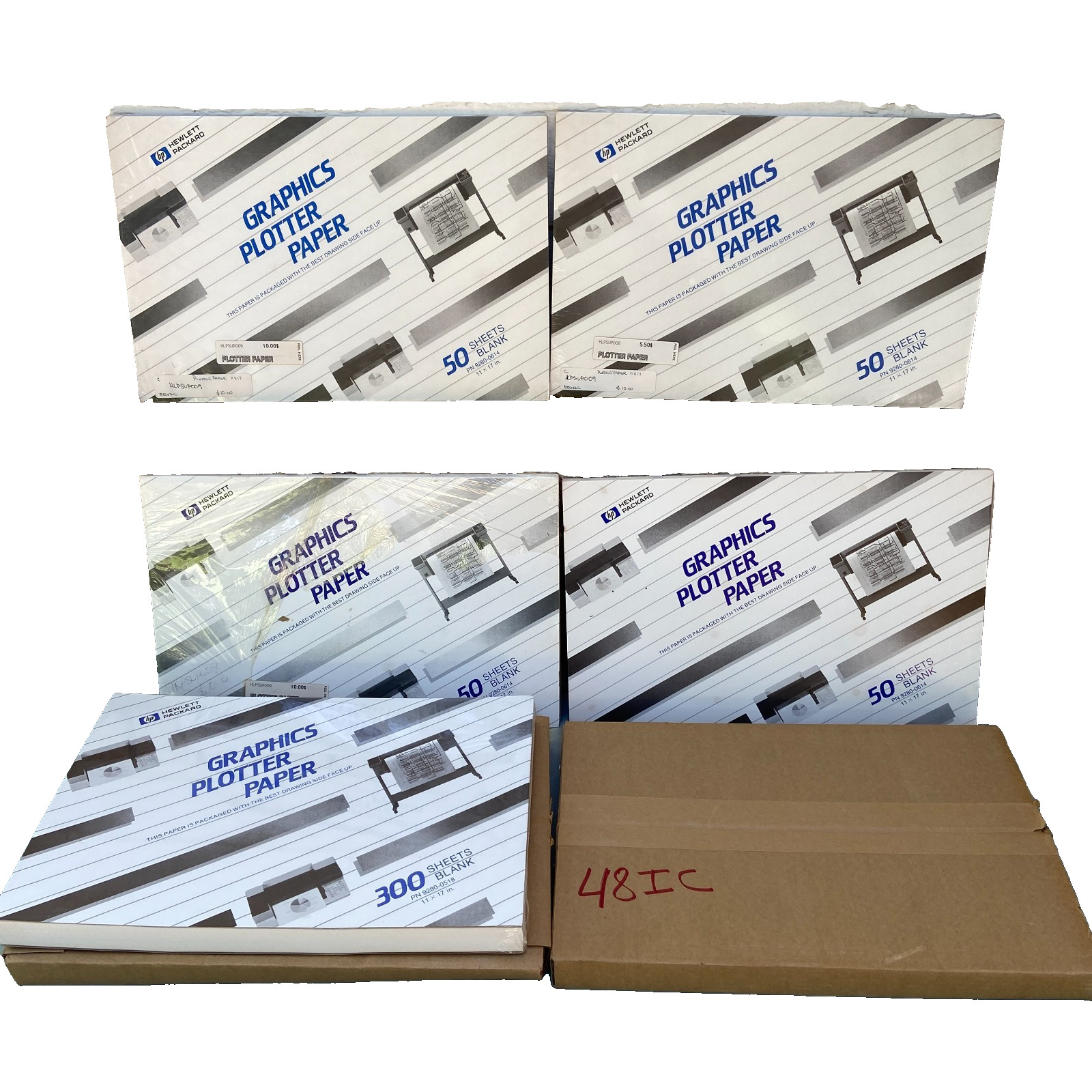Hewlett Packard HP Graphics Plotter Paper 11”x17” 800 Sheets NIP NOS New Vintage