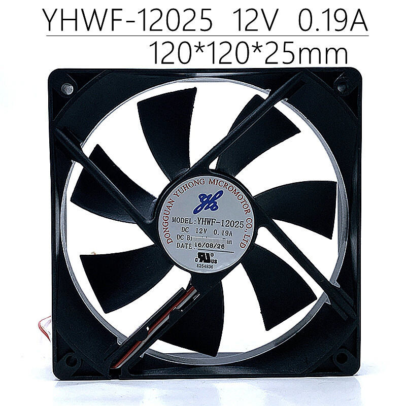 YHWF-12025 120*120*25mm 12V 0.19A 12CM Inverter desktop computer cooling fan