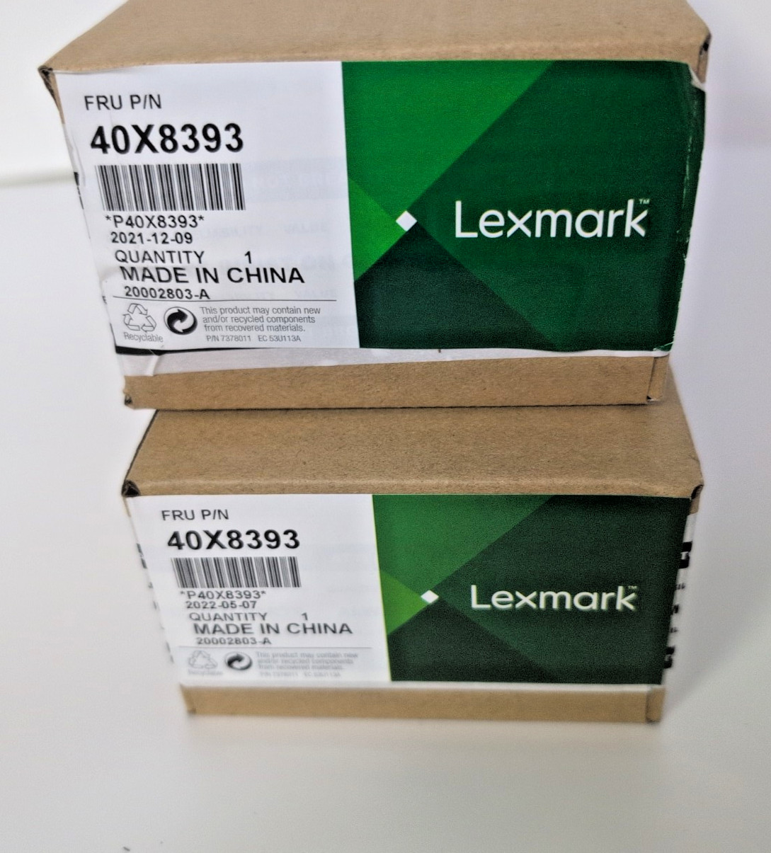 Lot of 2 Genuine Lexmark  Transfer Roller 40X8393