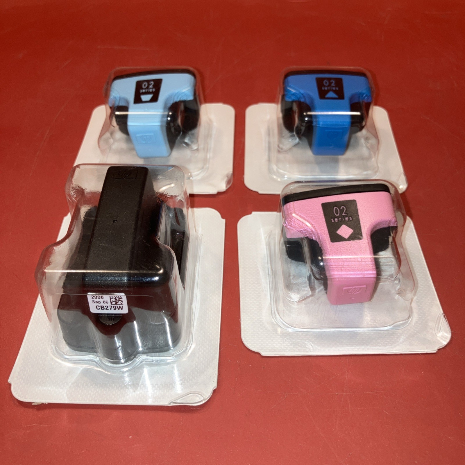 Lot of 4 Genuine HP 02 Series Ink Cartridges CB279W CB280W CB283W CB284W OEM