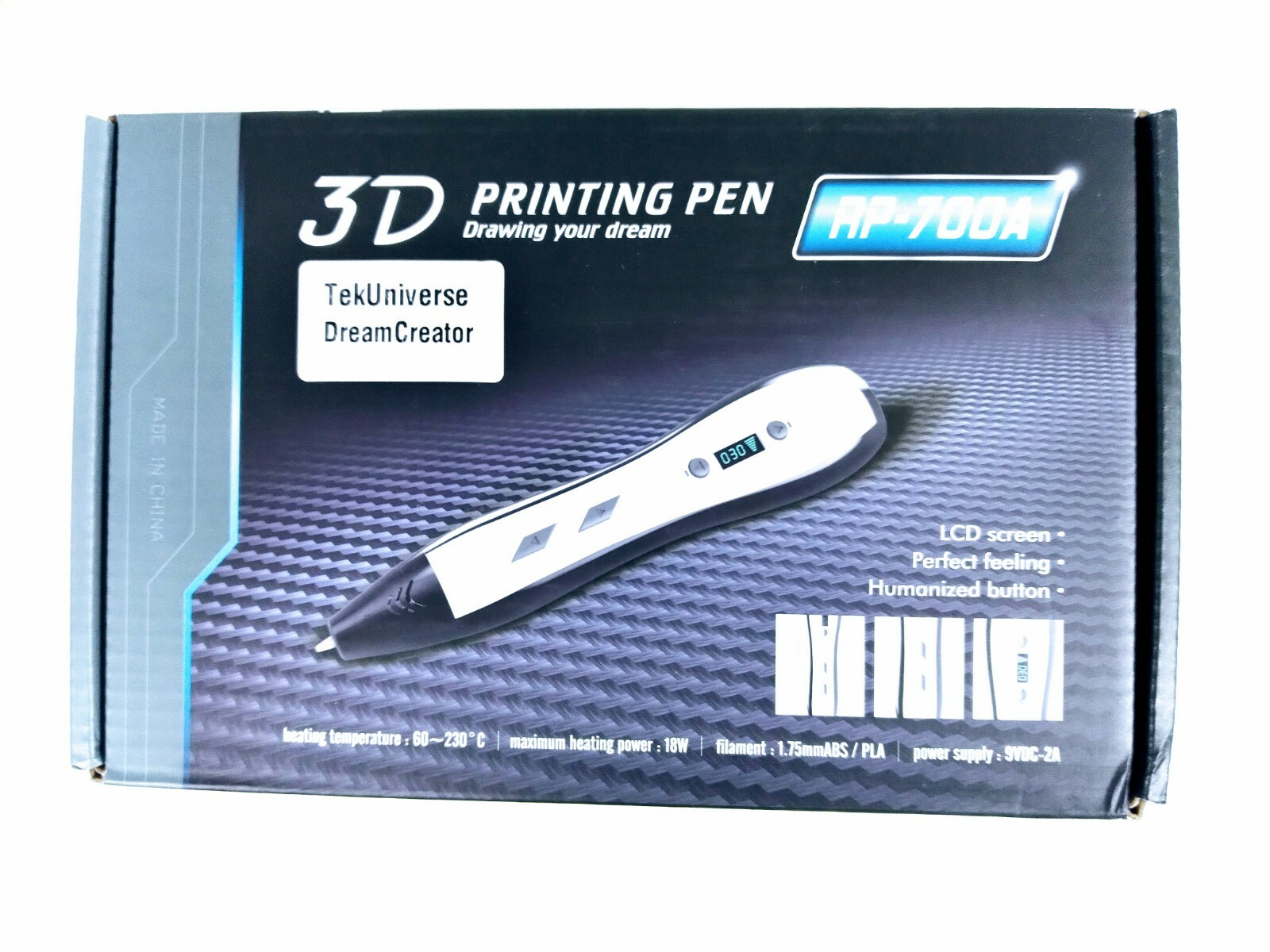 3D Printing Pen RP700A LCD Display 0 1/32in Nozzle Adjustable Spee